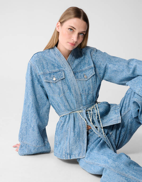 Jacquard Kimono Jack Blauw SHOEBY WOMEN