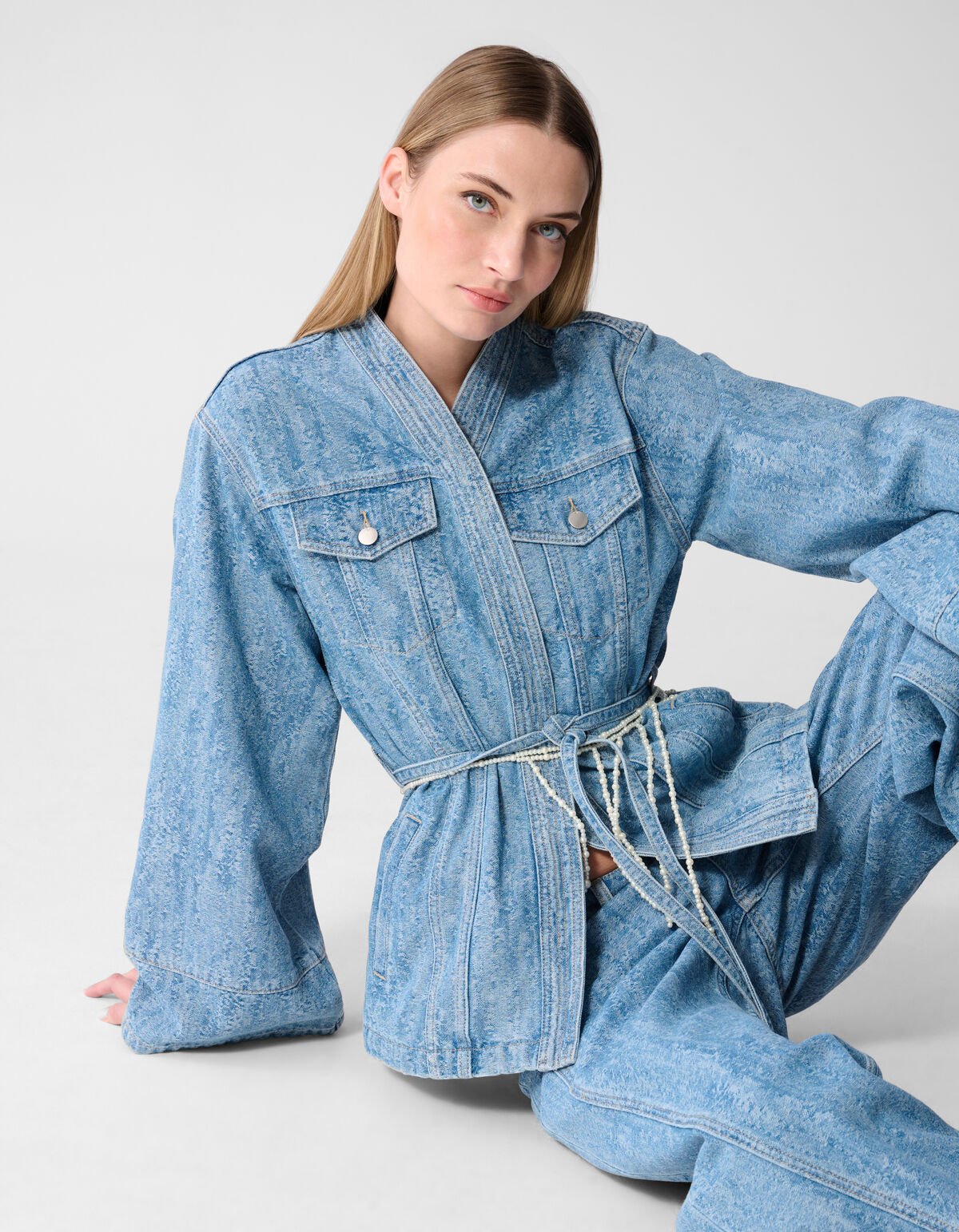 Jacquard Kimono Jack Blauw SHOEBY WOMEN