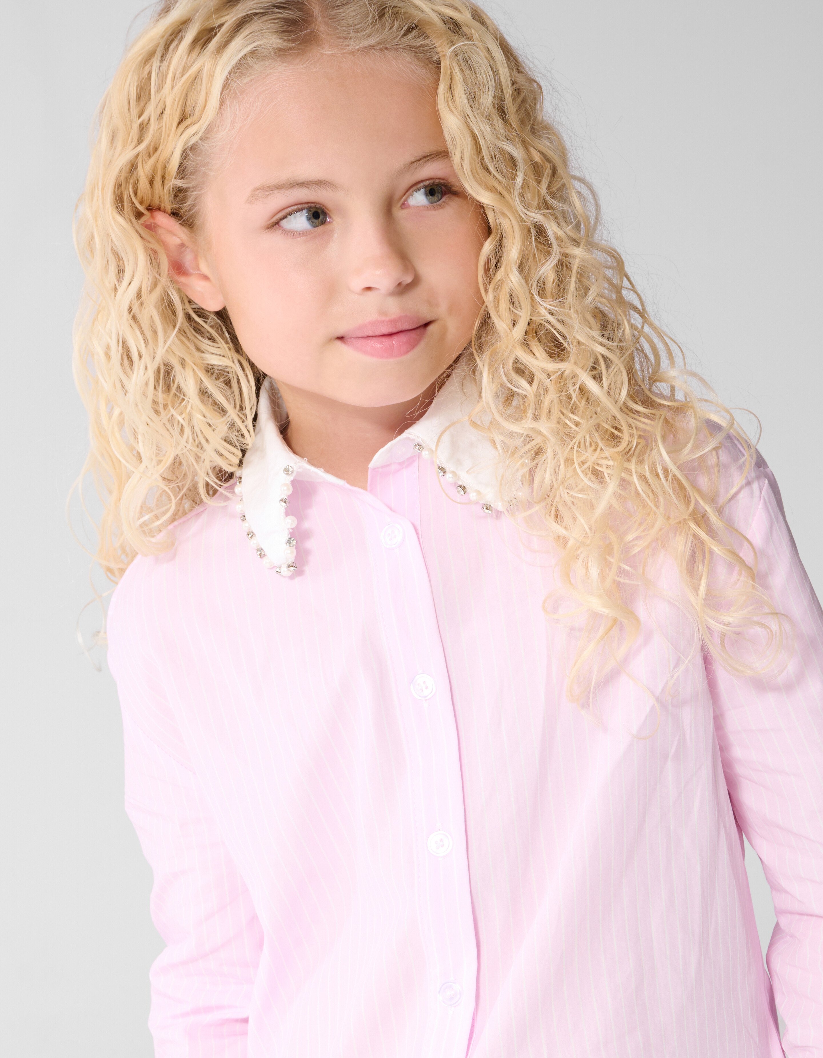 Pinstripe Blouse Roze SHOEBY GIRLS