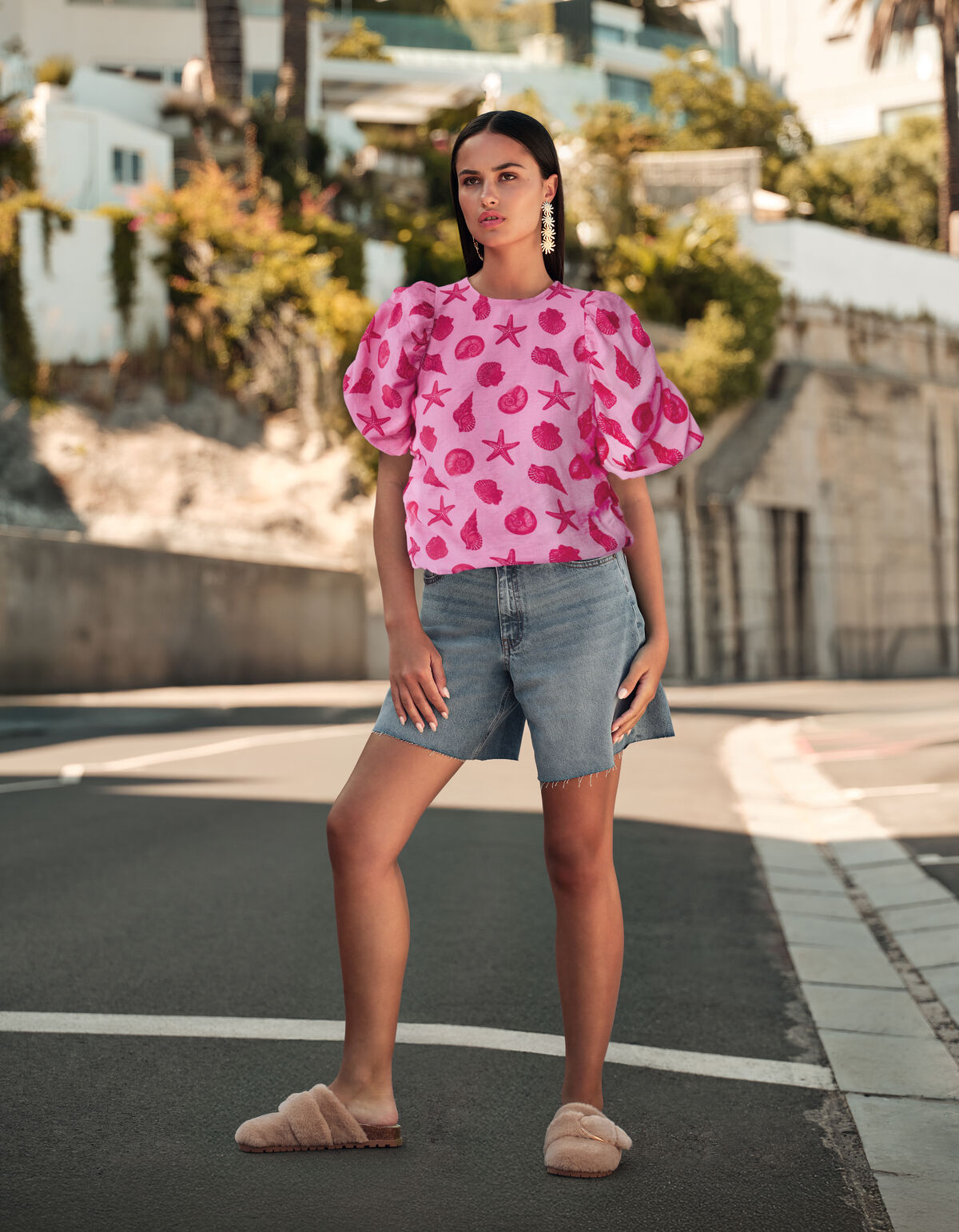 Puff Schelpen Top Roze SHOEBY WOMEN