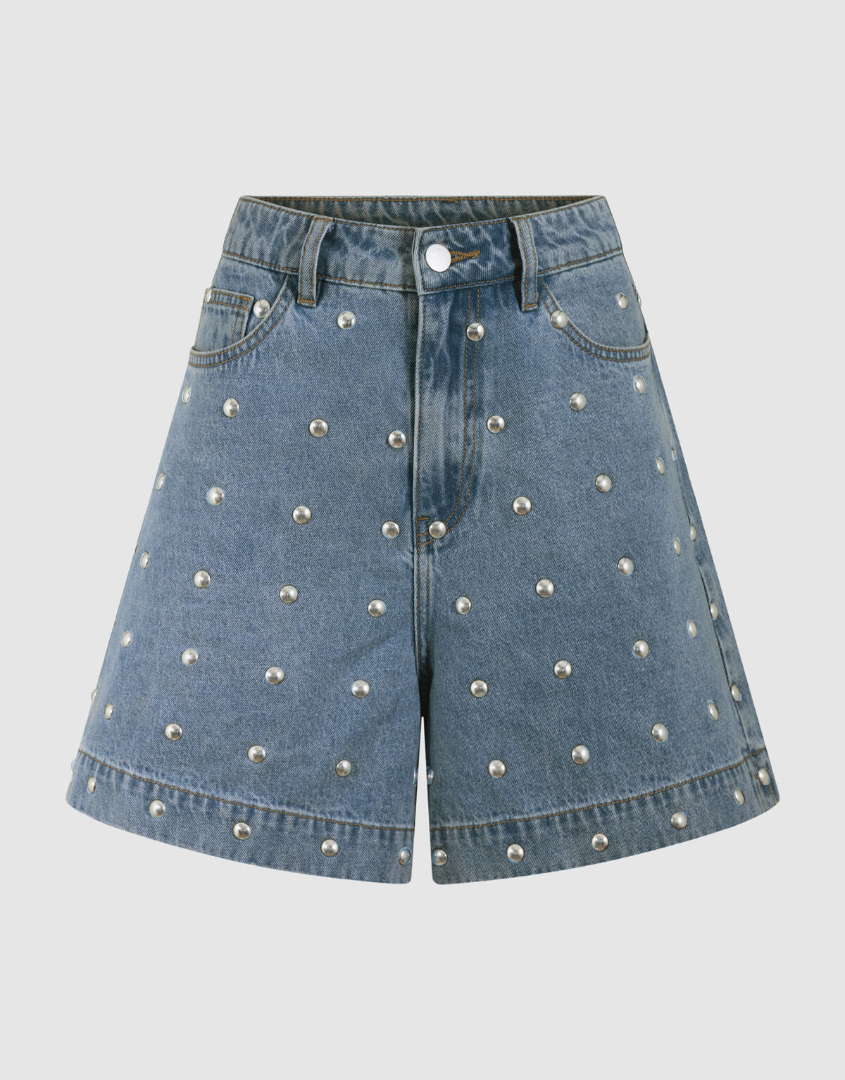 Denim Studs Short Mediumstone By Lizzy SHOEBY WOMEN