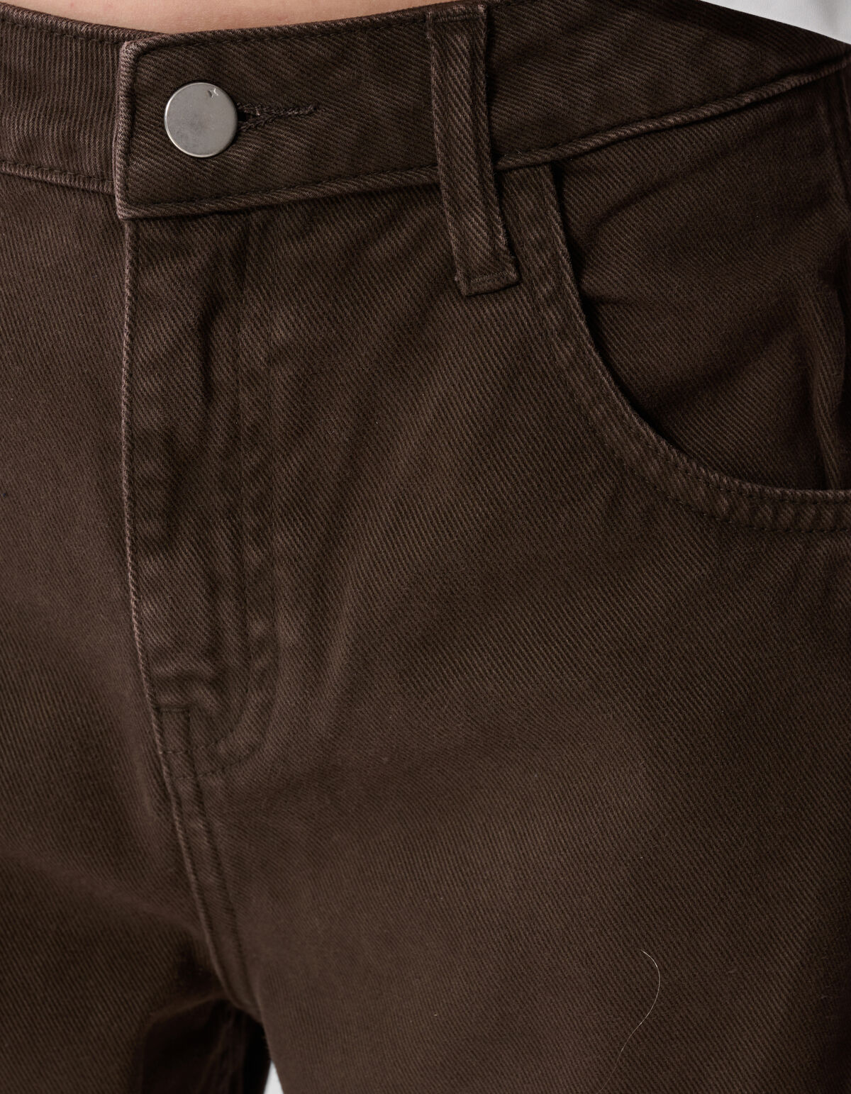 Clean Barrel Fit Jeans Bruin SHOEBY WOMEN