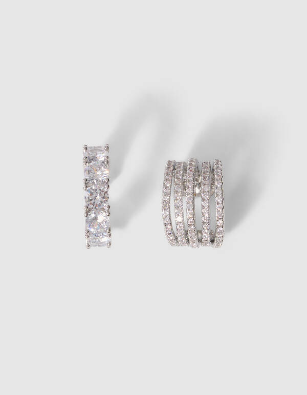 Strass Earcuff Set Zilver SHOEBY ACCESSOIRES