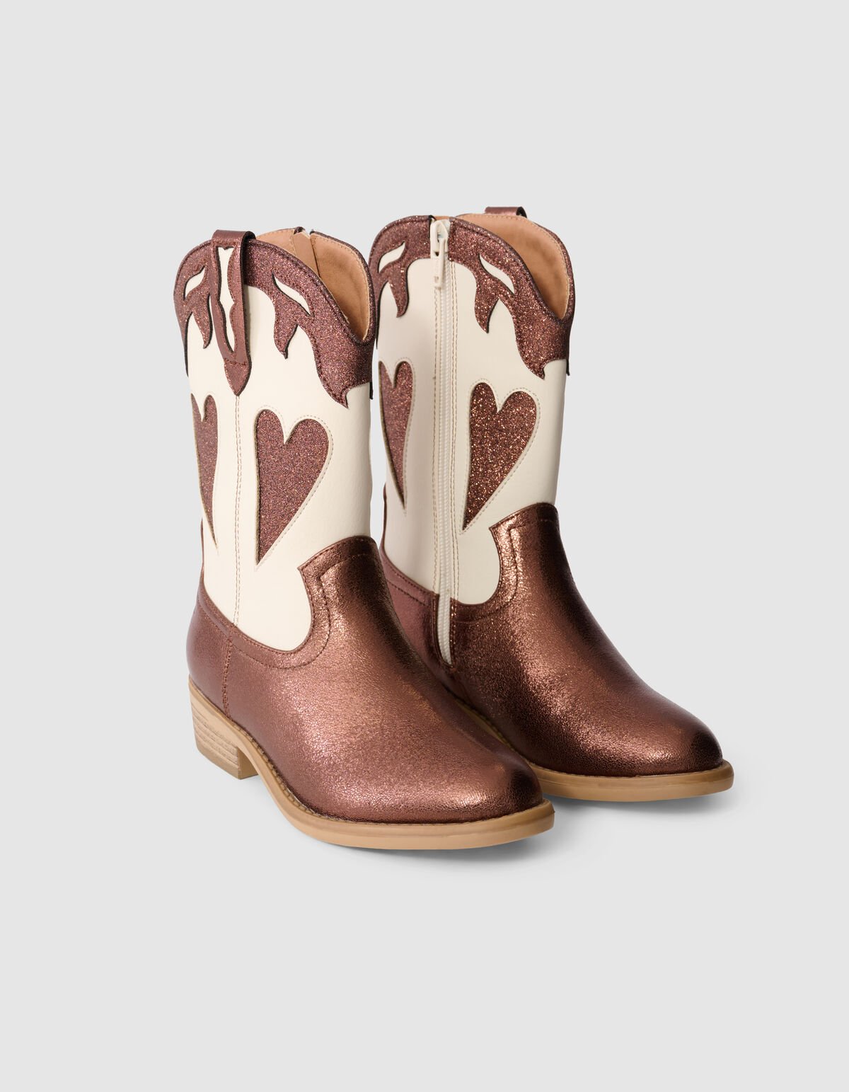Western Shiny Heart Laarzen Bruin SCHOENEN SHOEBY