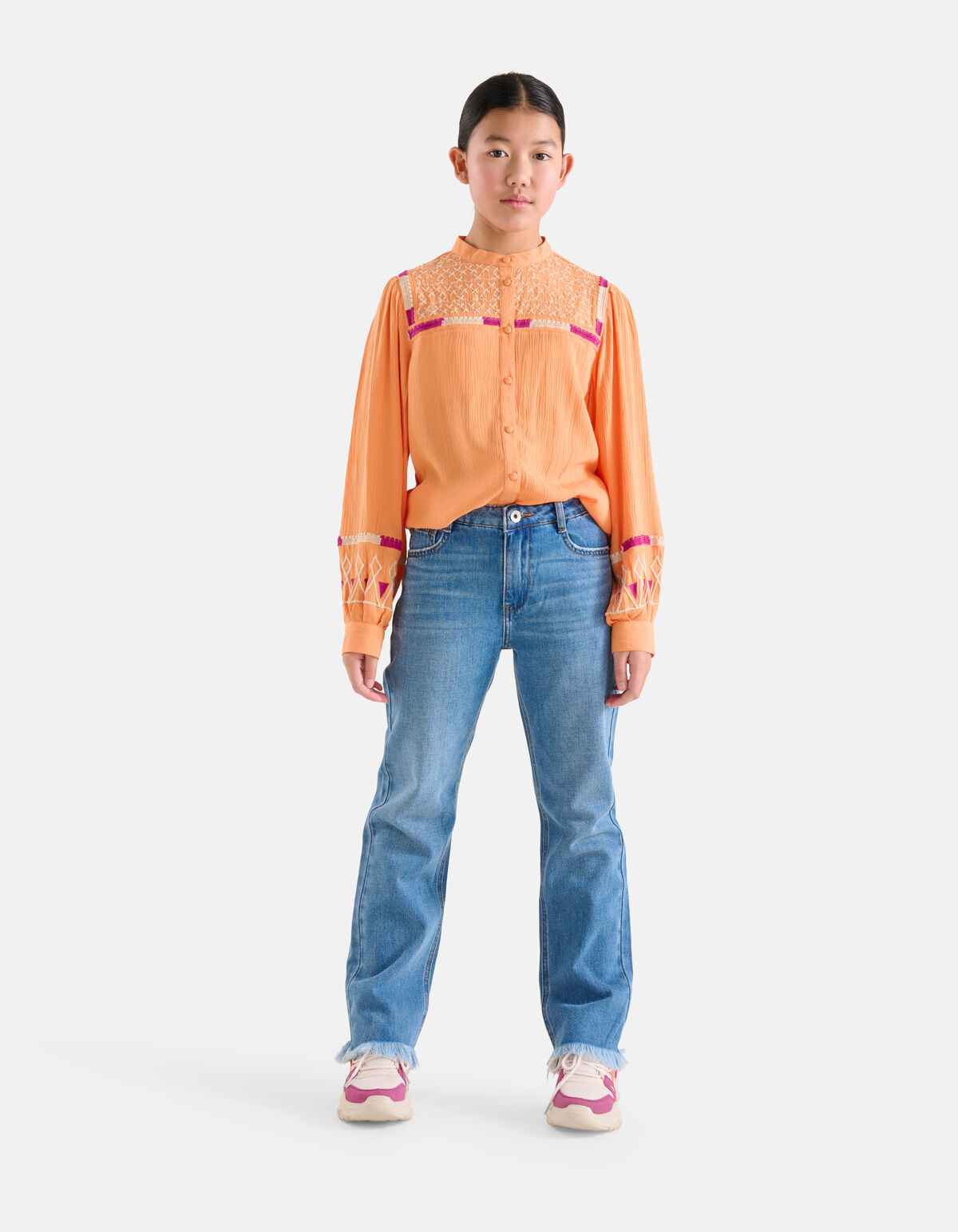 Embroidery Blouse Oranje SHOEBY GIRLS