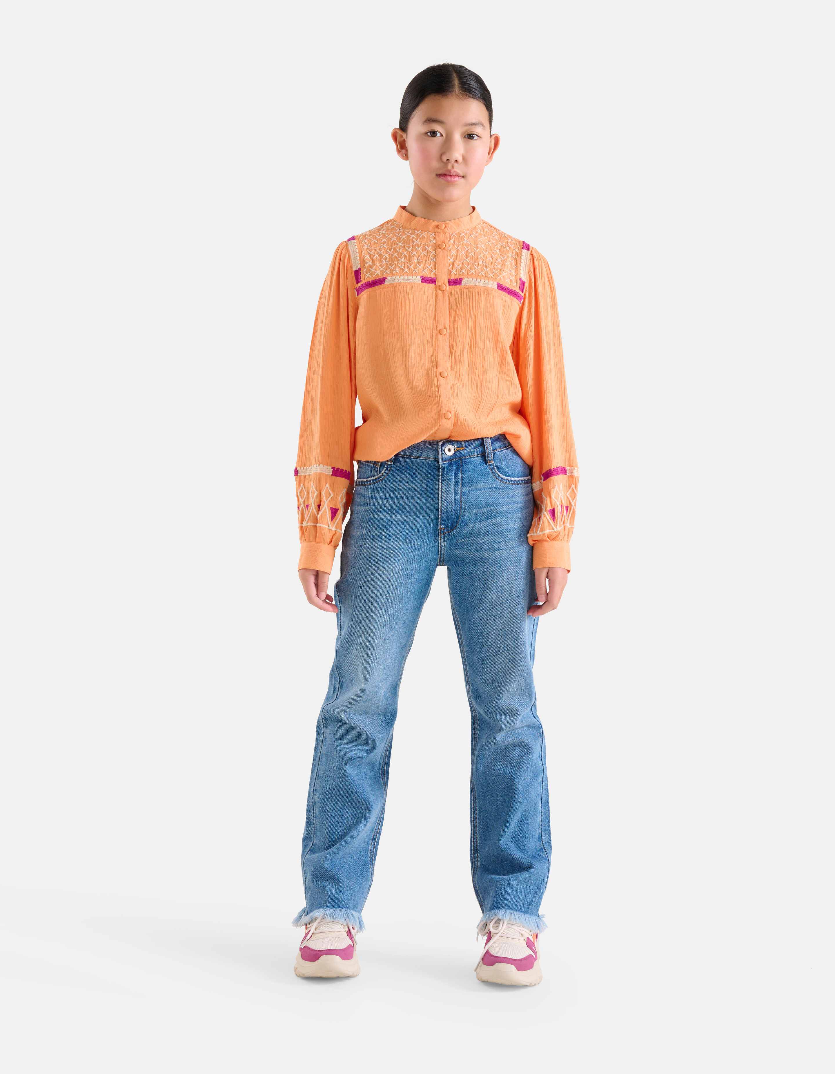 Embroidery Blouse Oranje SHOEBY GIRLS