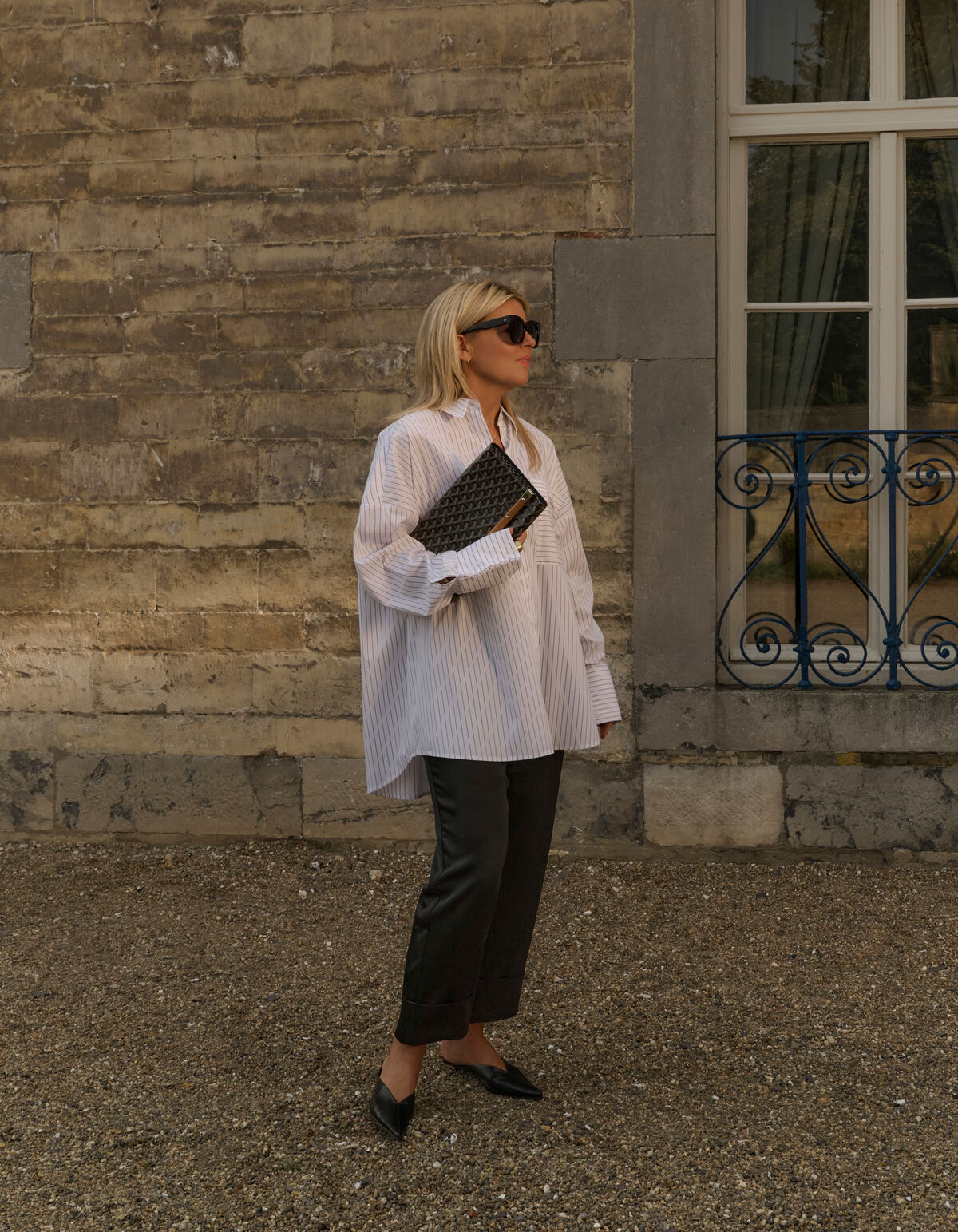 Pinstripe Blouse Wit By Lonneke SHOEBY WOMEN