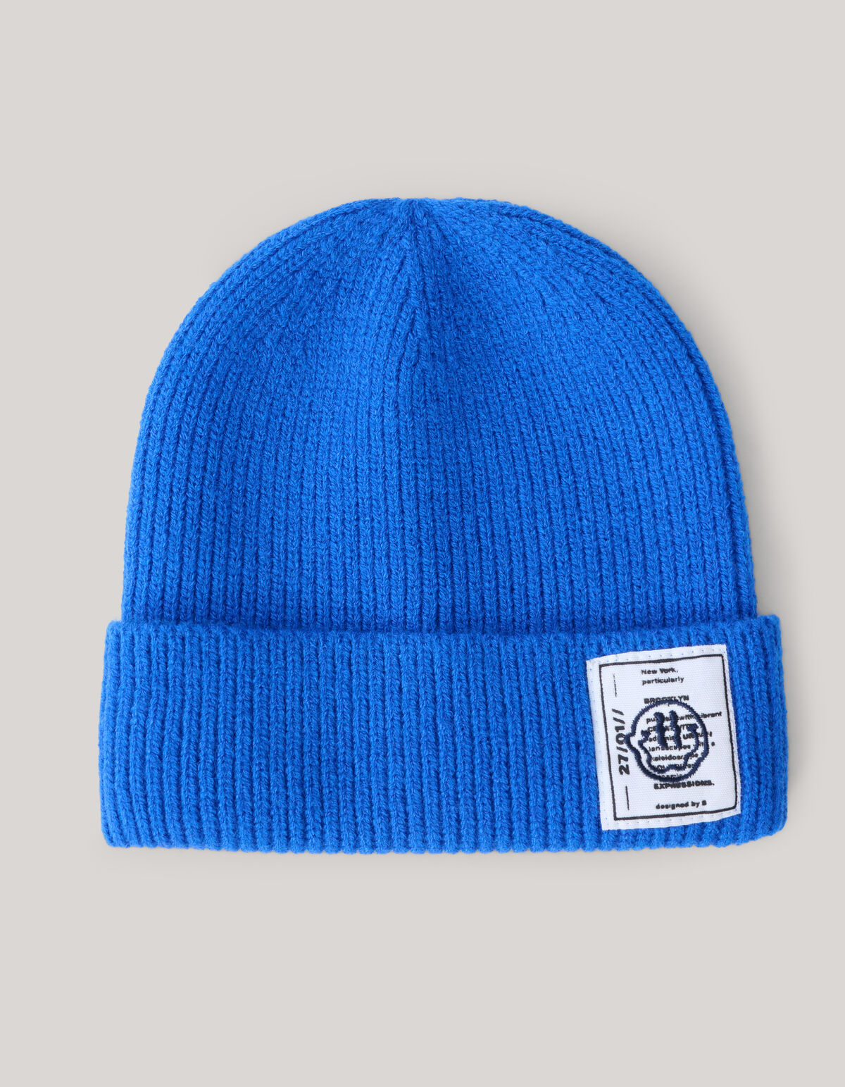 Label Beanie Blauw SHOEBY ACCESSOIRES