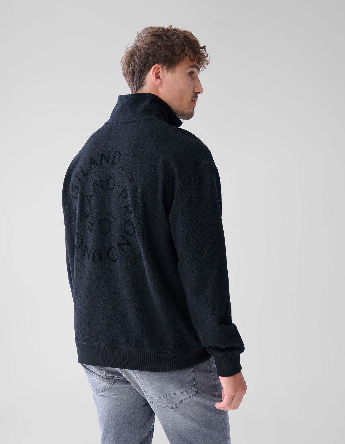 Zipper Sweater Zwart SHOEBY MEN