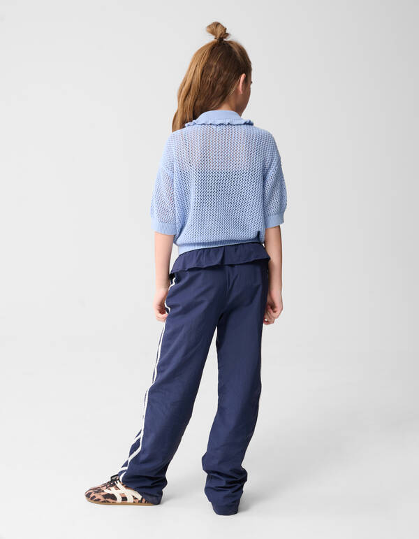 Strass Ruffle Vest Lichtblauw SHOEBY GIRLS