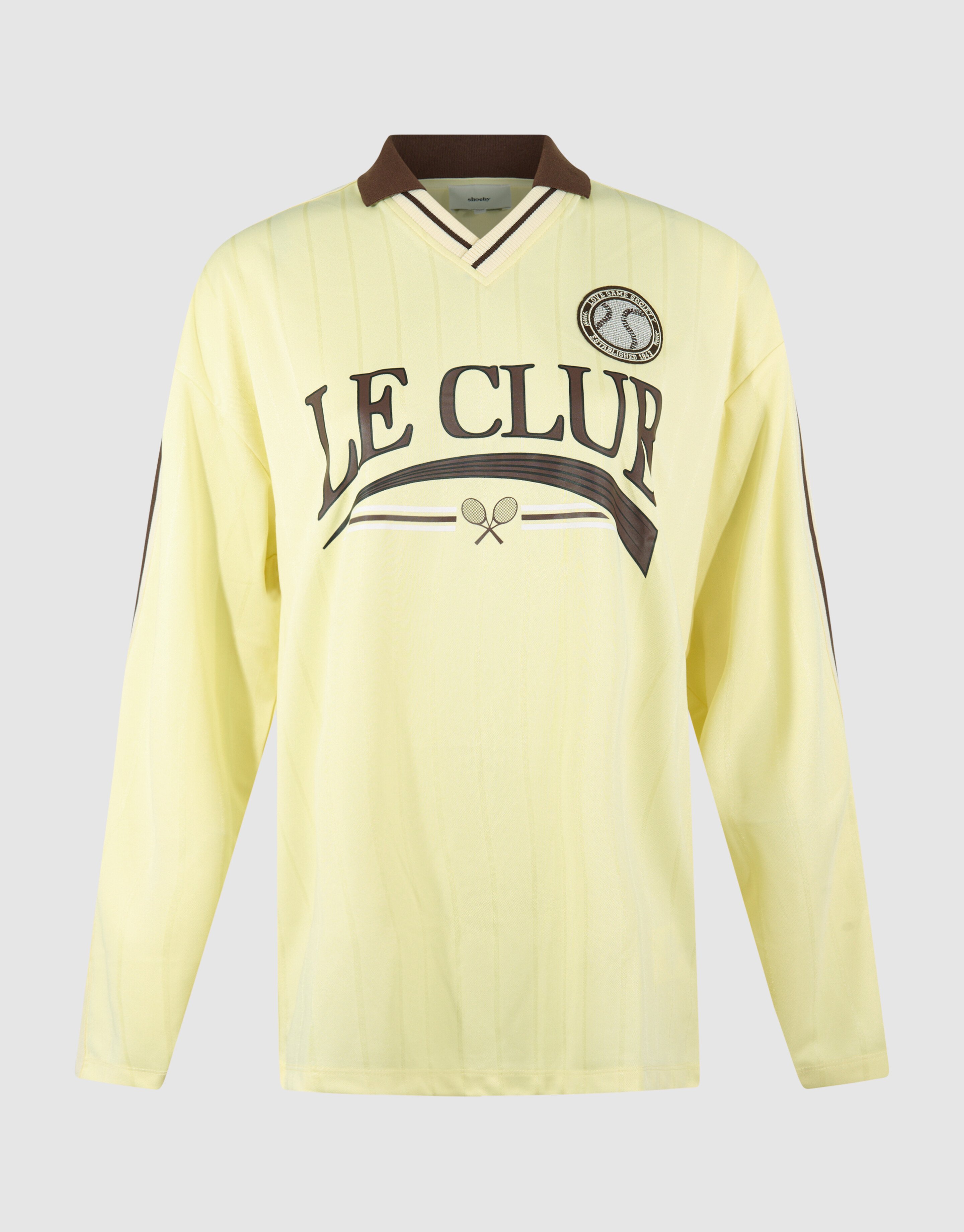 Oversized Baseball Longesleeve Top Lichtgeel SHOEBY WOMEN