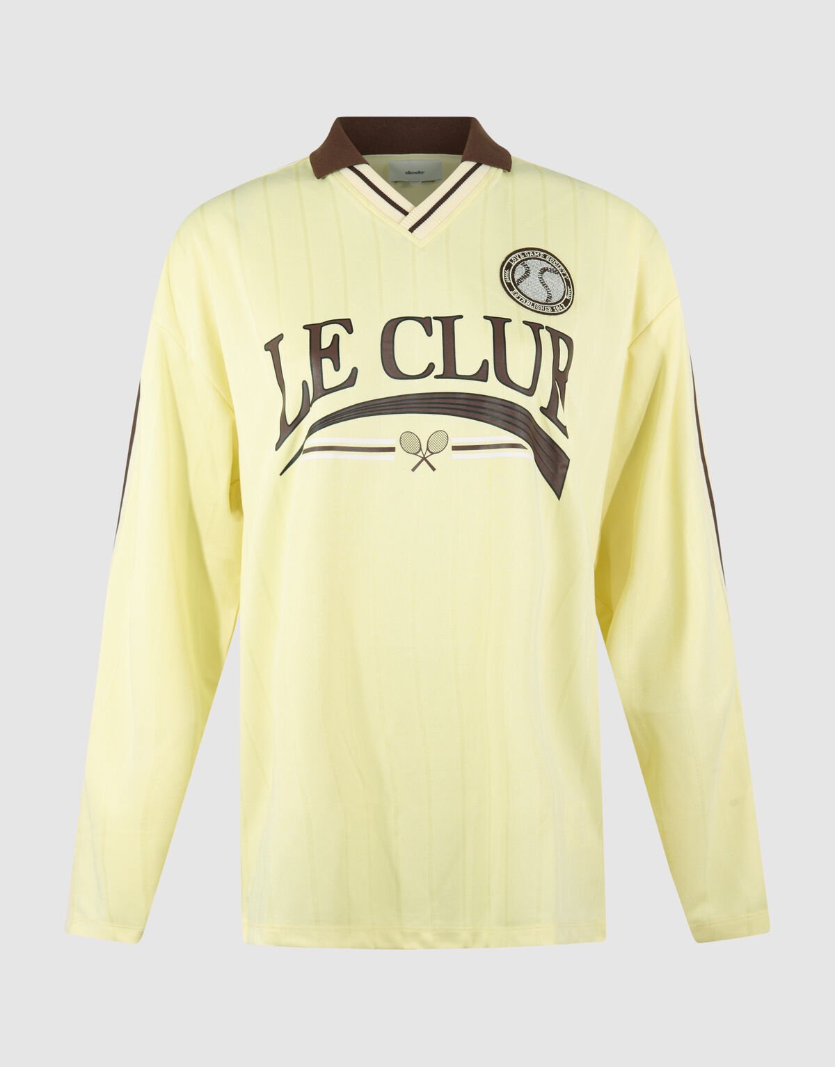 Oversized Baseball Longesleeve Top Lichtgeel SHOEBY WOMEN