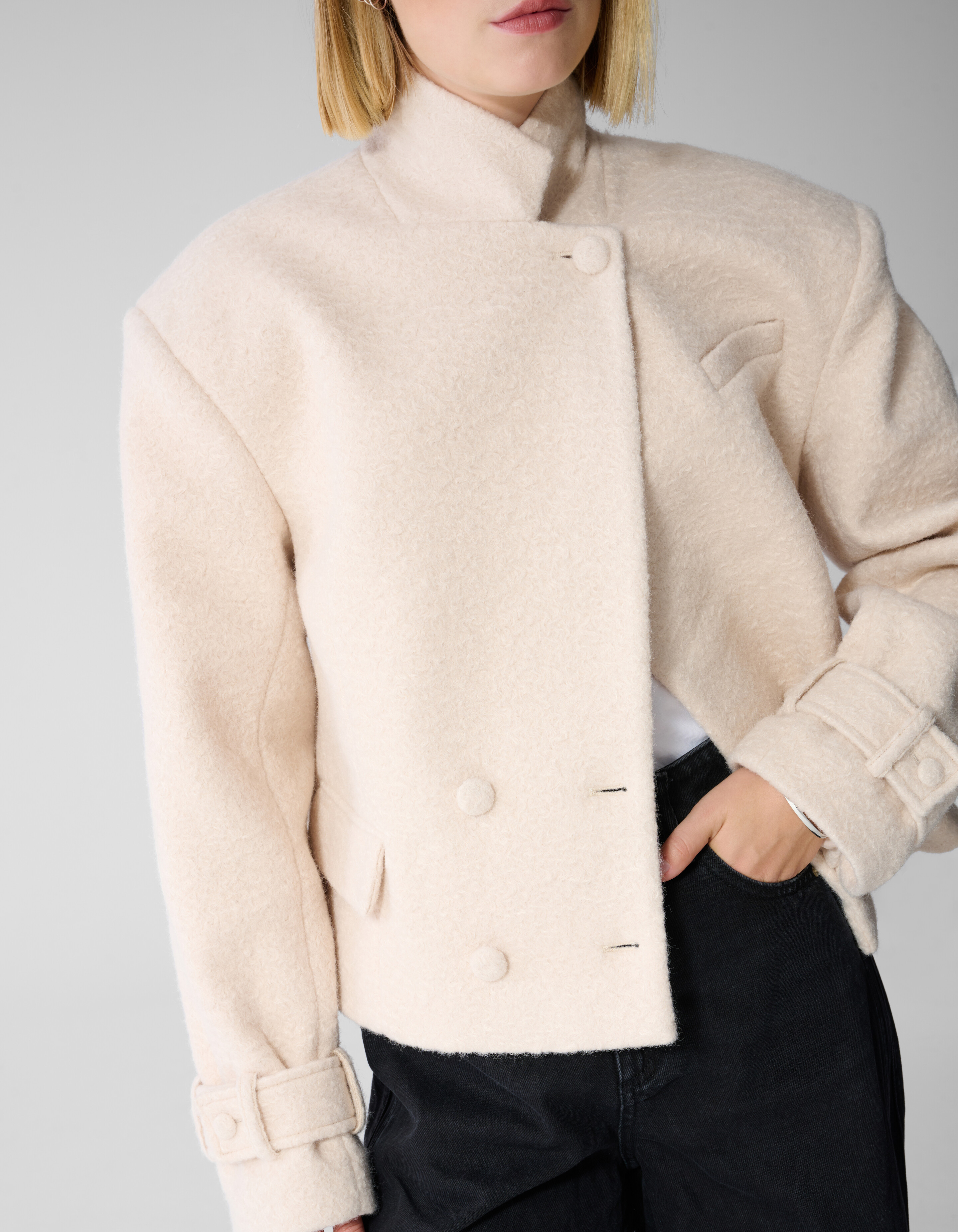 Teddy Boucl&eacute; Jack Gebroken Wit By Lonneke SHOEBY WOMEN