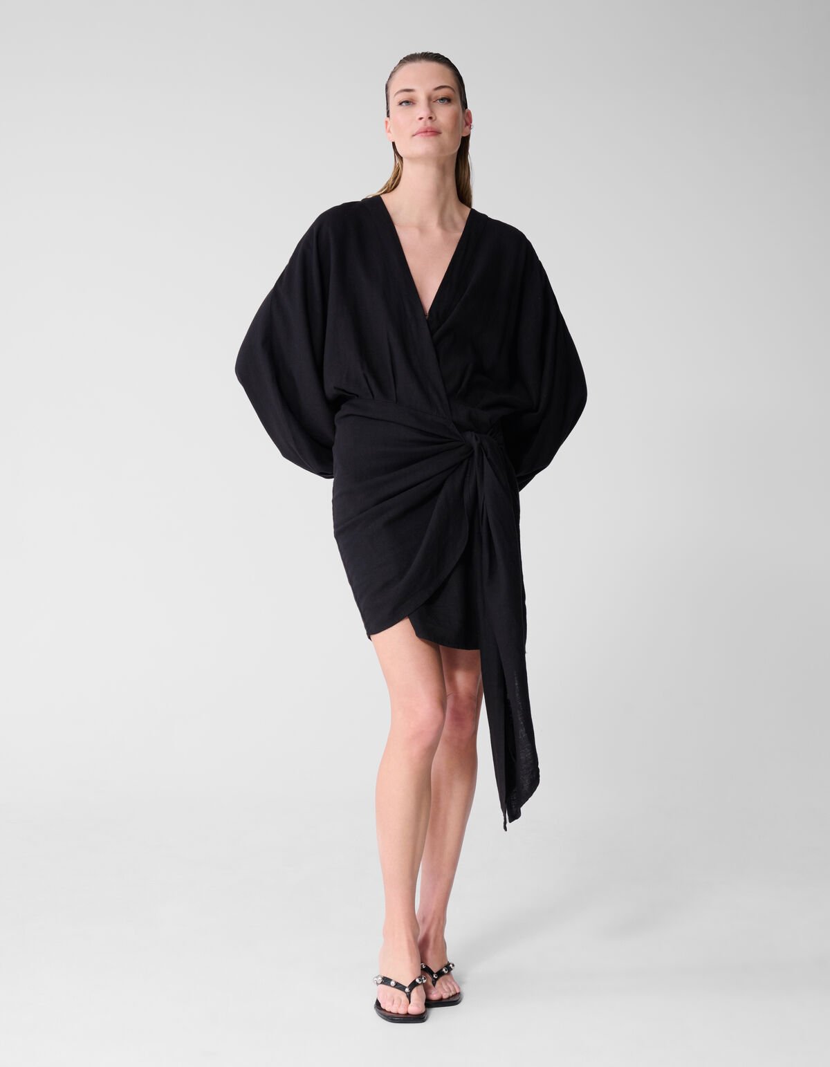 Overslag Mini Jurk Zwart By Lonneke SHOEBY WOMEN