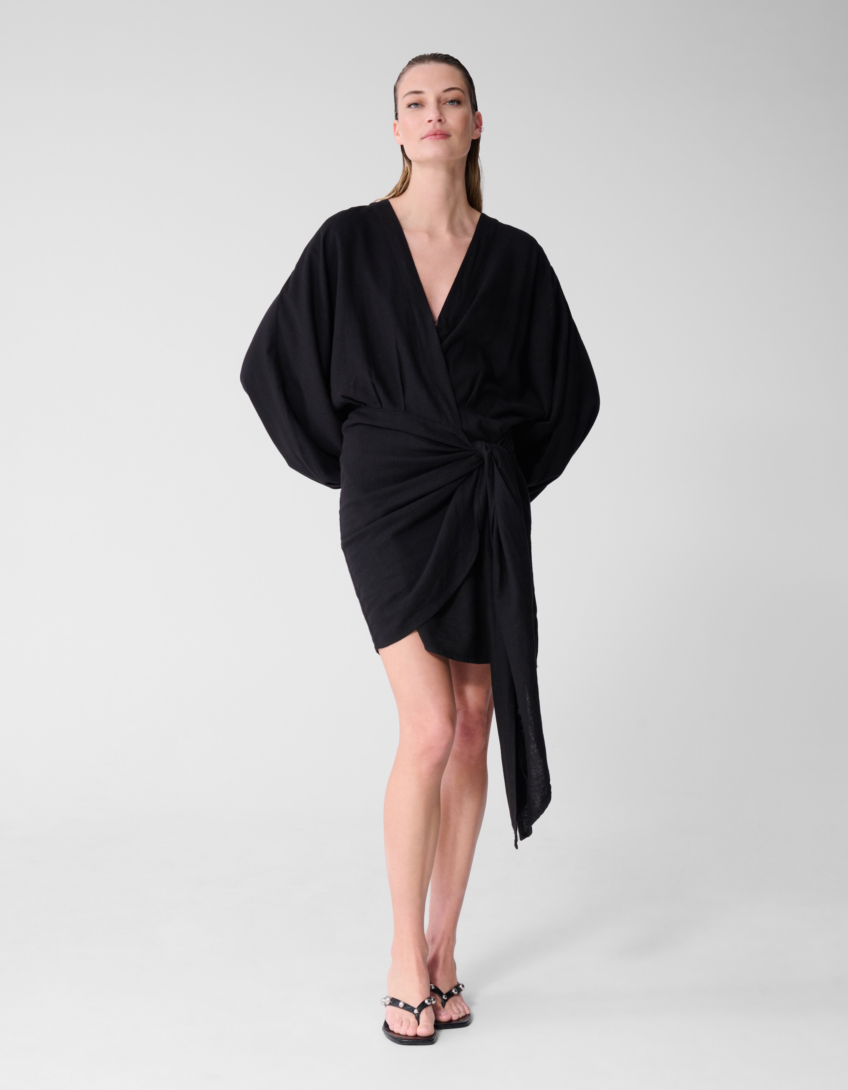 Overslag Mini Jurk Zwart By Lonneke SHOEBY WOMEN