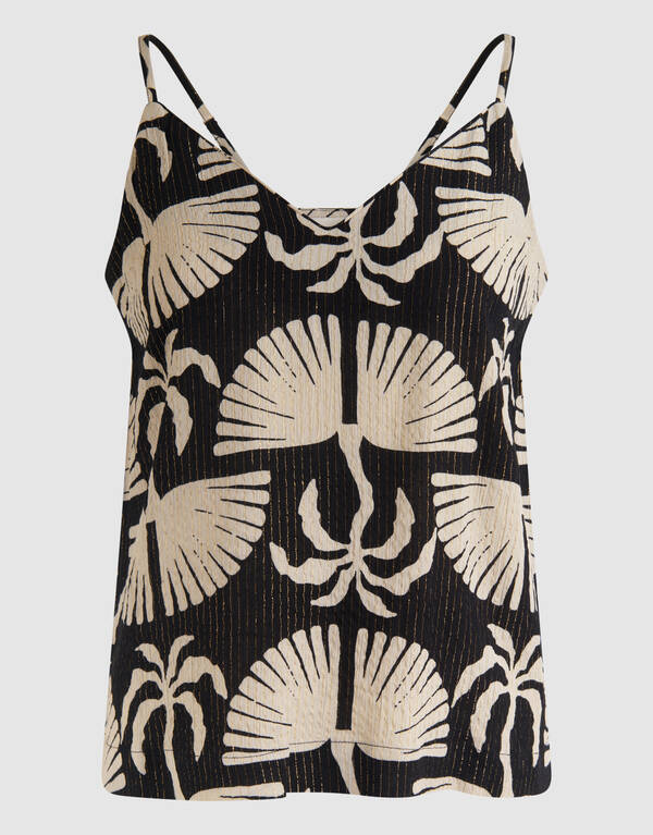 Printed Singlet Zwart/Wit SHOEBY WOMEN