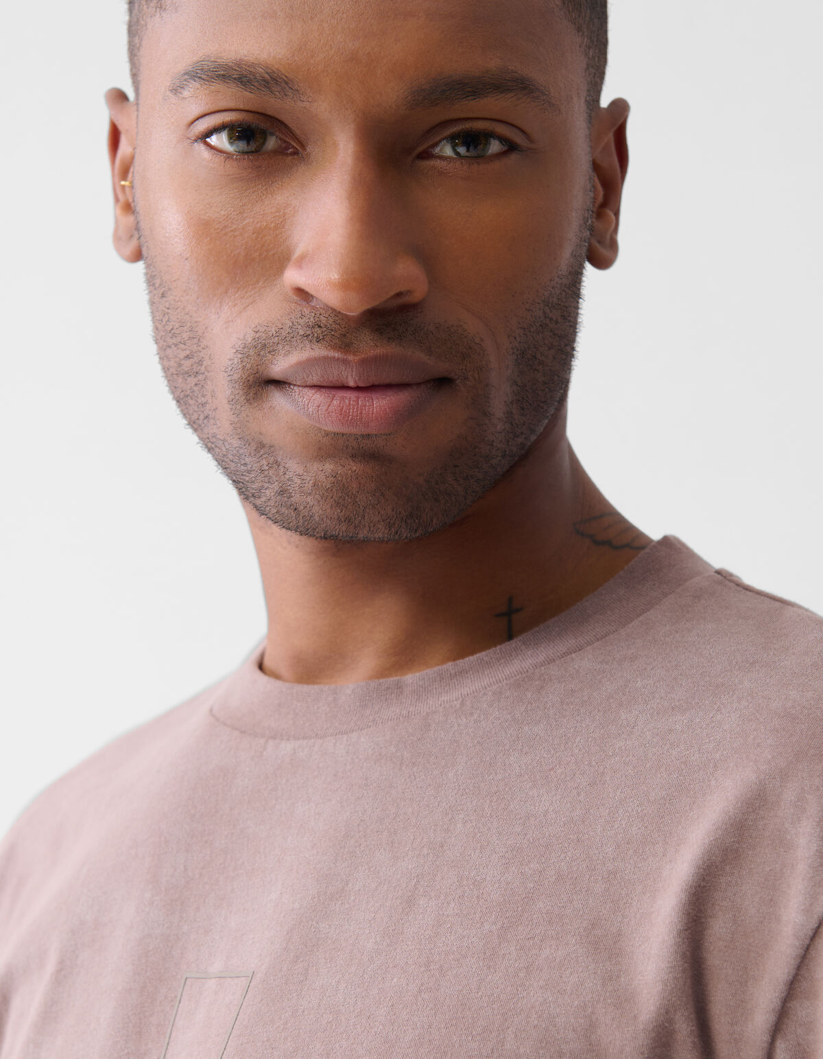 Printed T-shirt Lichtbruin SHOEBY MEN