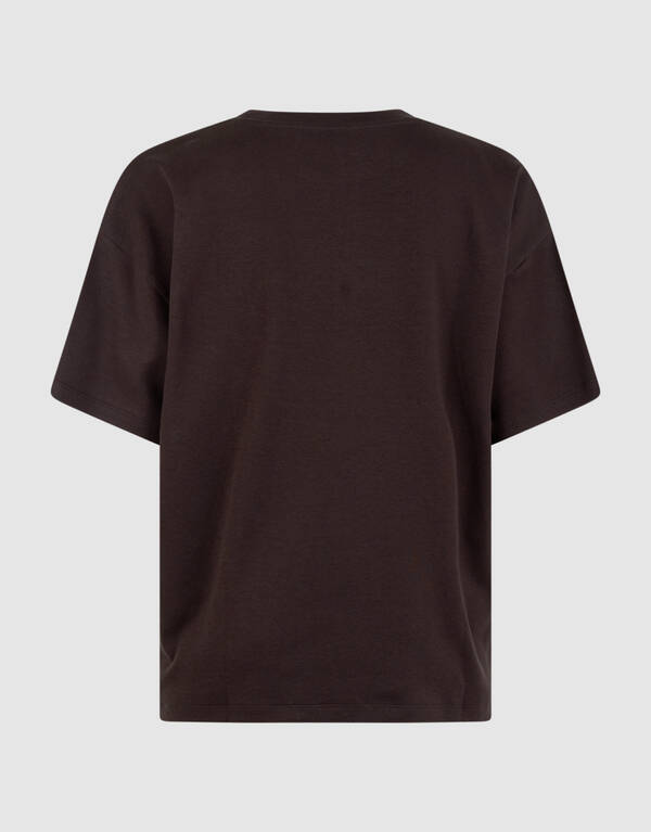 Oversized Fit T-shirt Donkerbruin SHOEBY WOMEN
