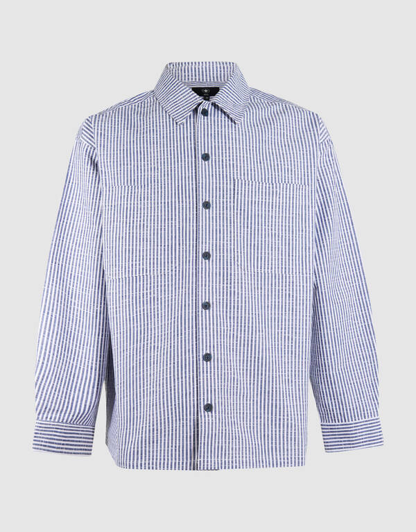 Pinstripe Overshirt Blauw SHOEBY MEN