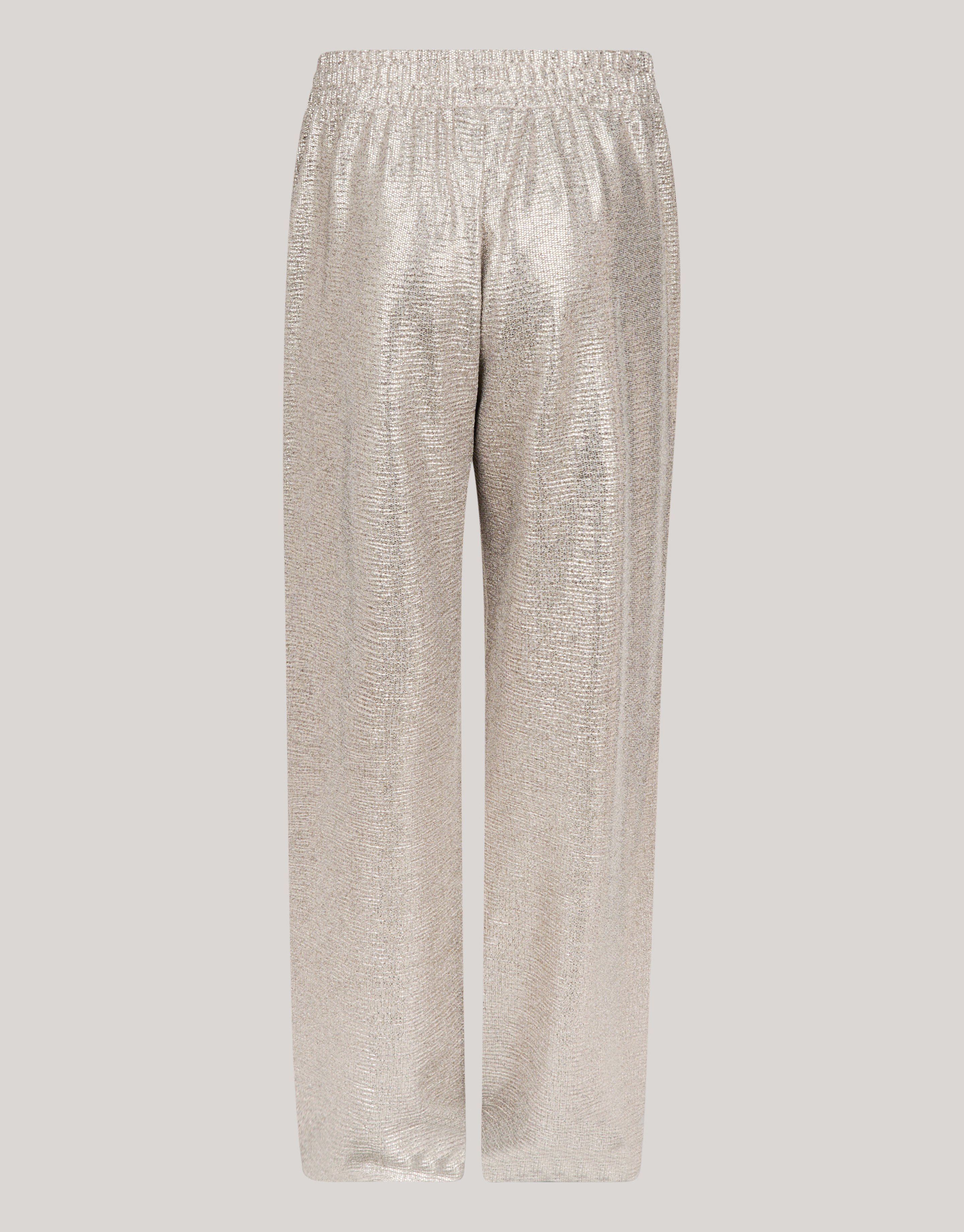 Metallic Wide Leg Broek Zilver SHOEBY GIRLS