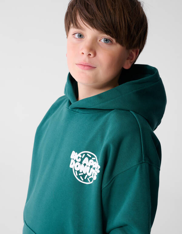 Oversized Fit Donut Hoodie Donkergroen SHOEBY BOYS