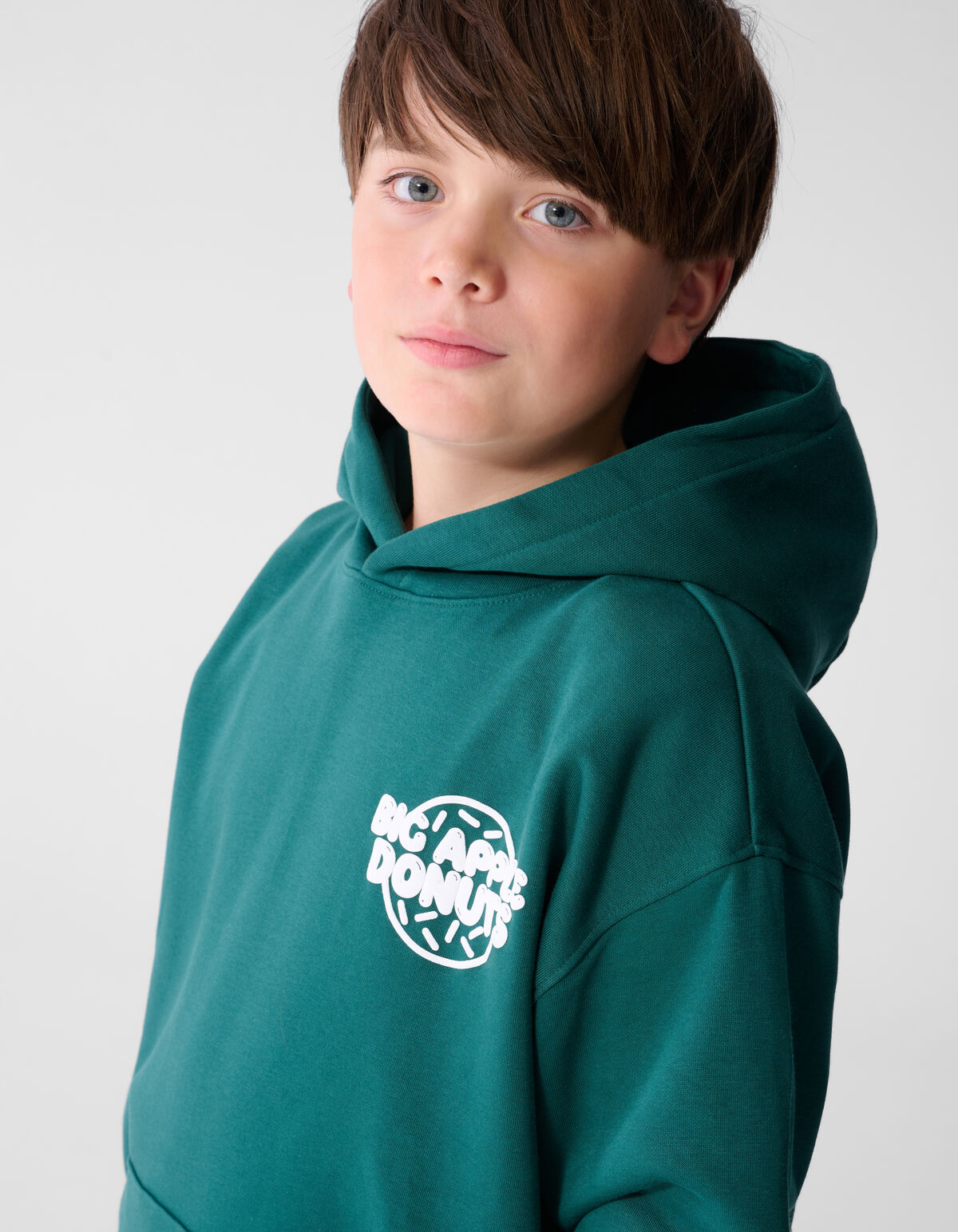 Oversized Fit Donut Hoodie Donkergroen SHOEBY BOYS
