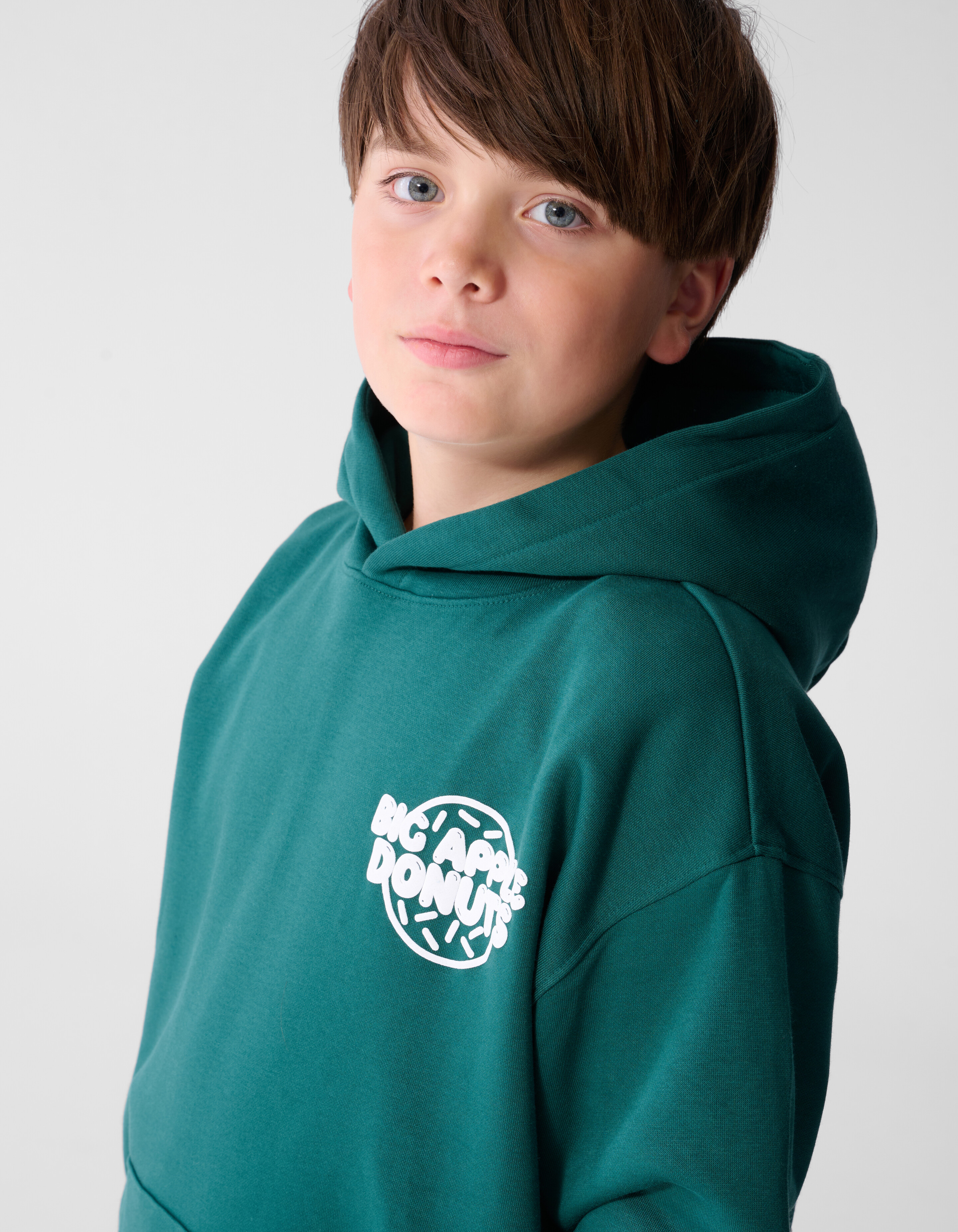 Oversized Fit Donut Hoodie Donkergroen SHOEBY BOYS
