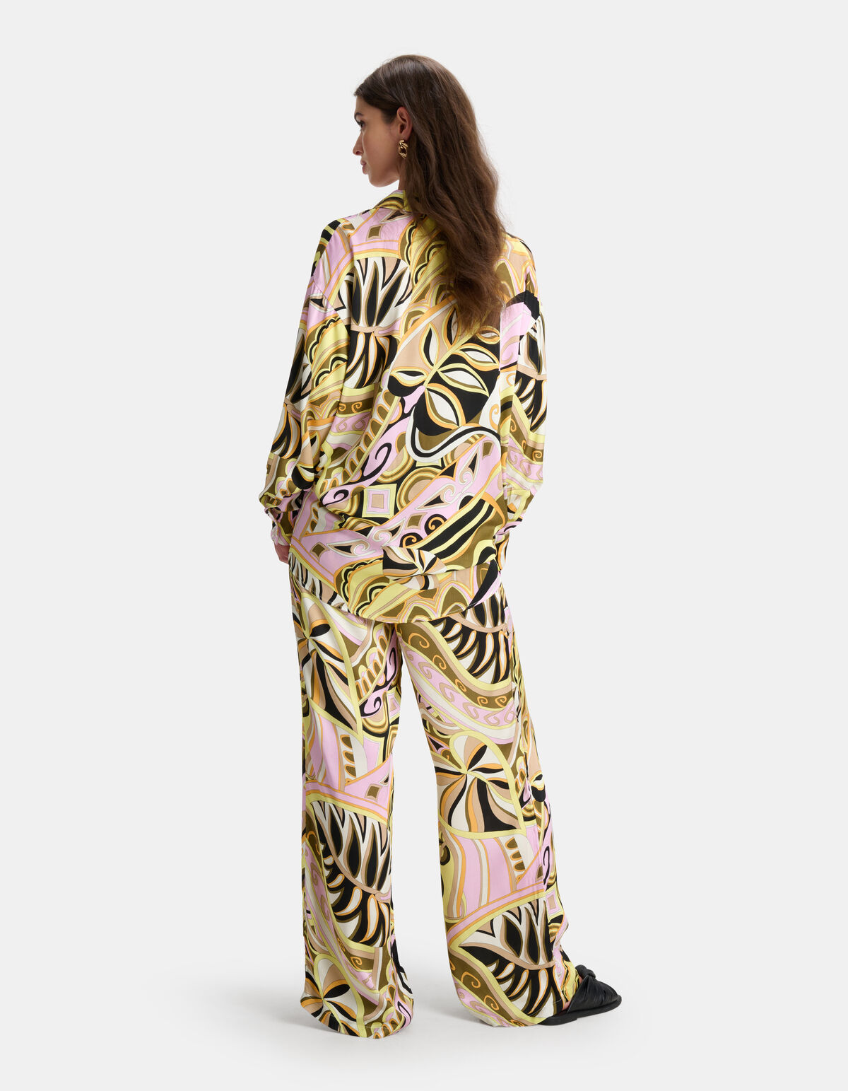 Grafische Print Broek Zwart SHOEBY WOMEN