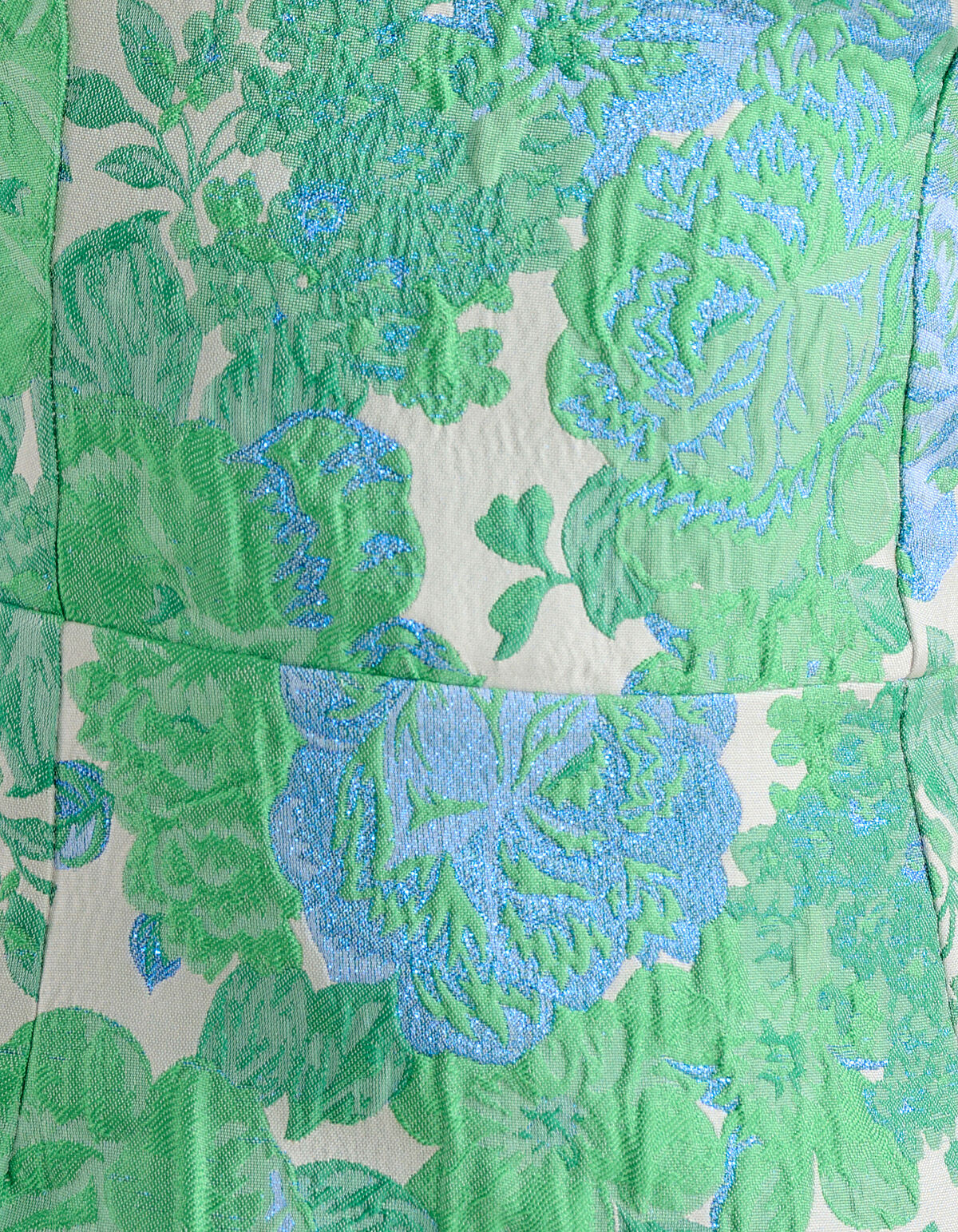 Strapless Jacquard Jurk Groen SHOEBY WOMEN