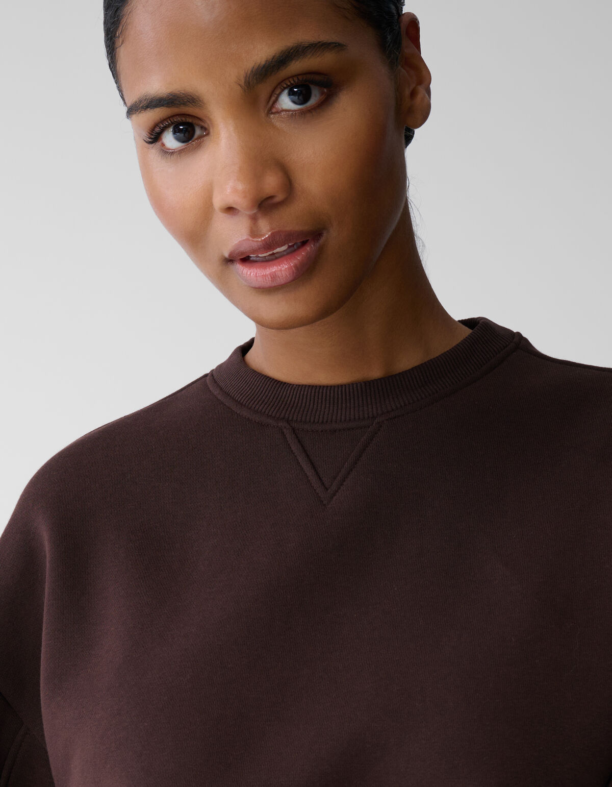 Big Sleeve Sweater Donkerbruin SHOEBY WOMEN
