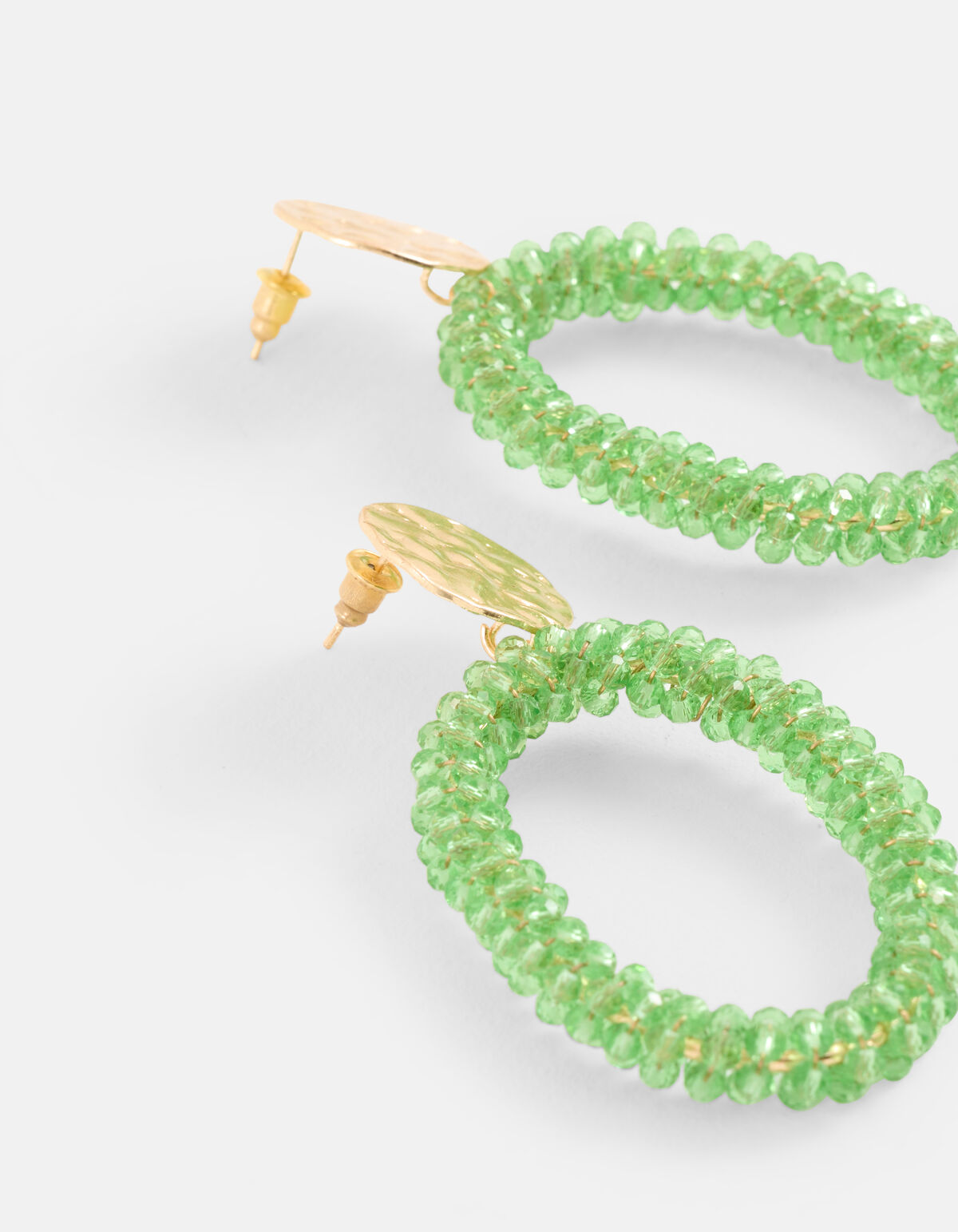 Beaded Oorbellen Groen SHOEBY ACCESSOIRES