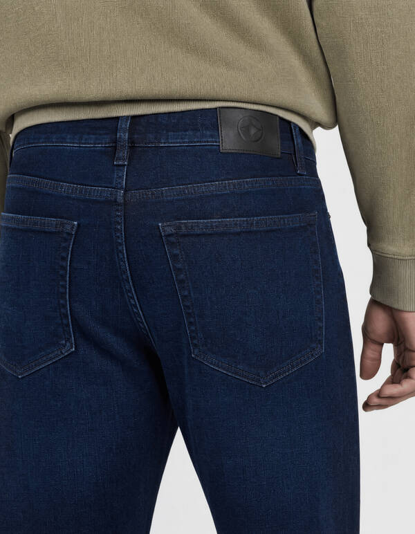 Comfort Straight Fit Jeans Blauw/Bruin L34 SHOEBY MEN
