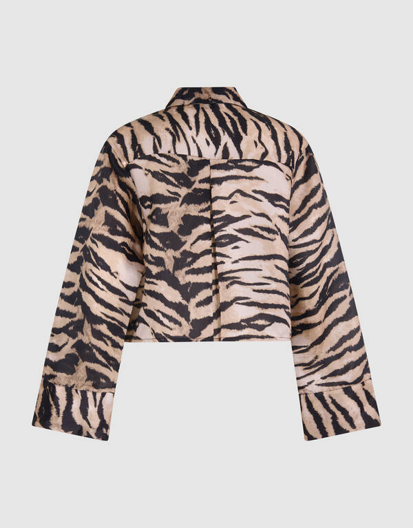 Cropped Tijger Blouse Bruin SHOEBY WOMEN
