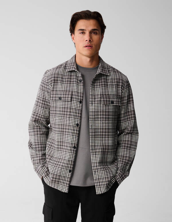 Ruiten Overshirt Donkergroen SHOEBY MEN