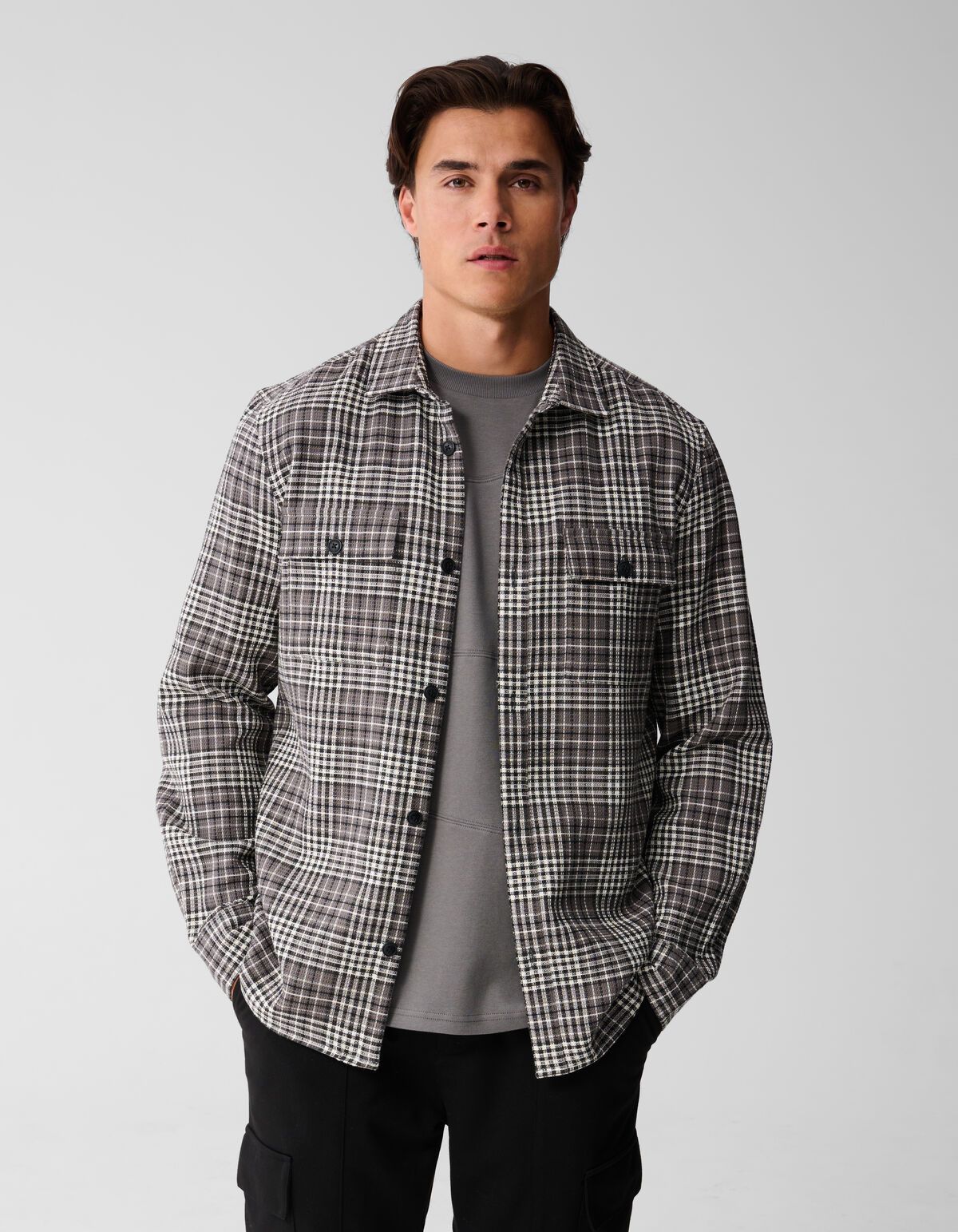 Ruiten Overshirt Donkergroen SHOEBY MEN