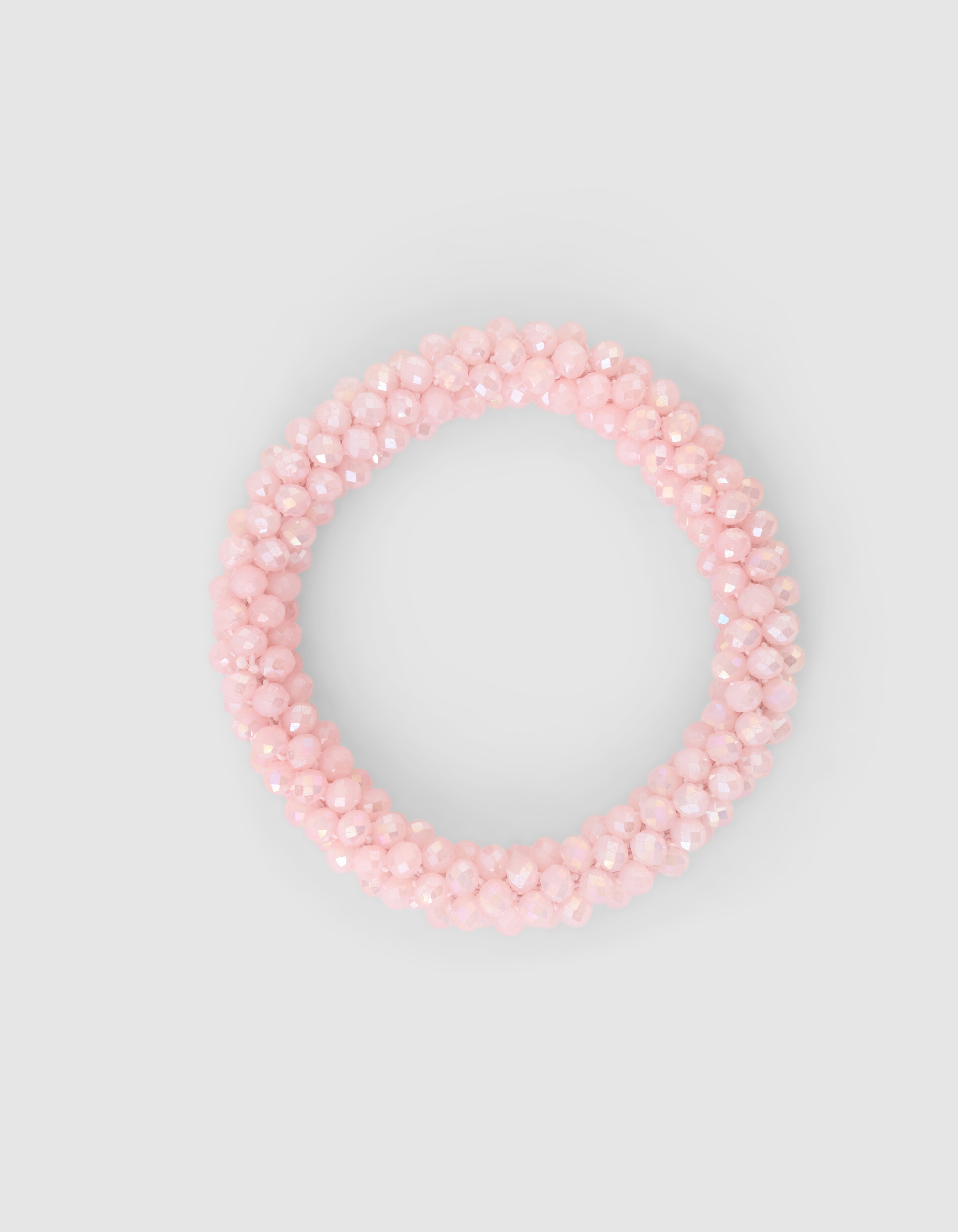 Beaded Haarelastiek Lichtroze SHOEBY ACCESSOIRES