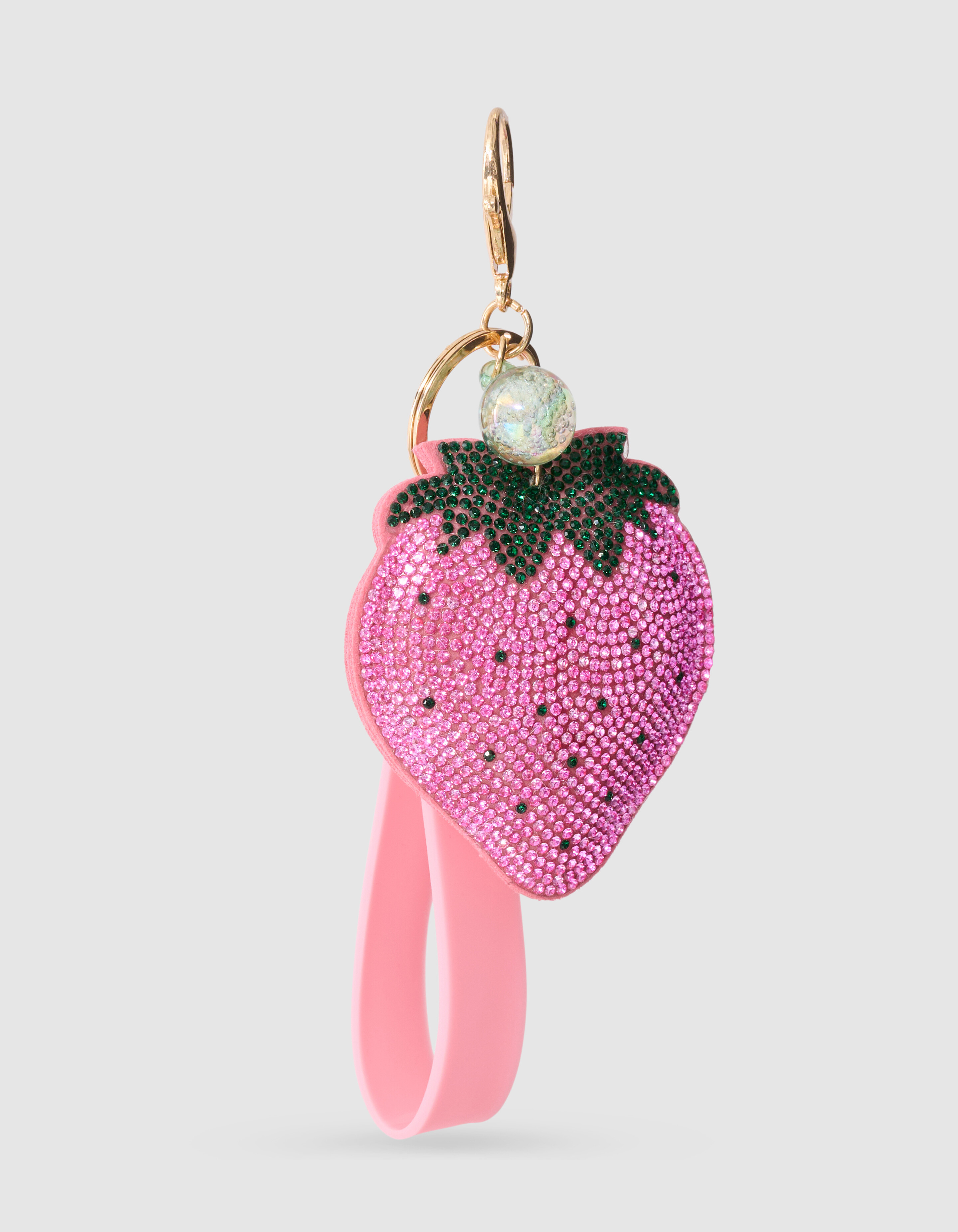 Strawberry Strass Sleutelhanger Roze SHOEBY ACCESSOIRES