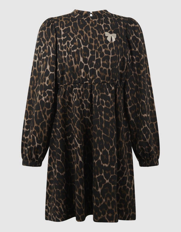 Printed Leopard Jurk Bruin SHOEBY GIRLS