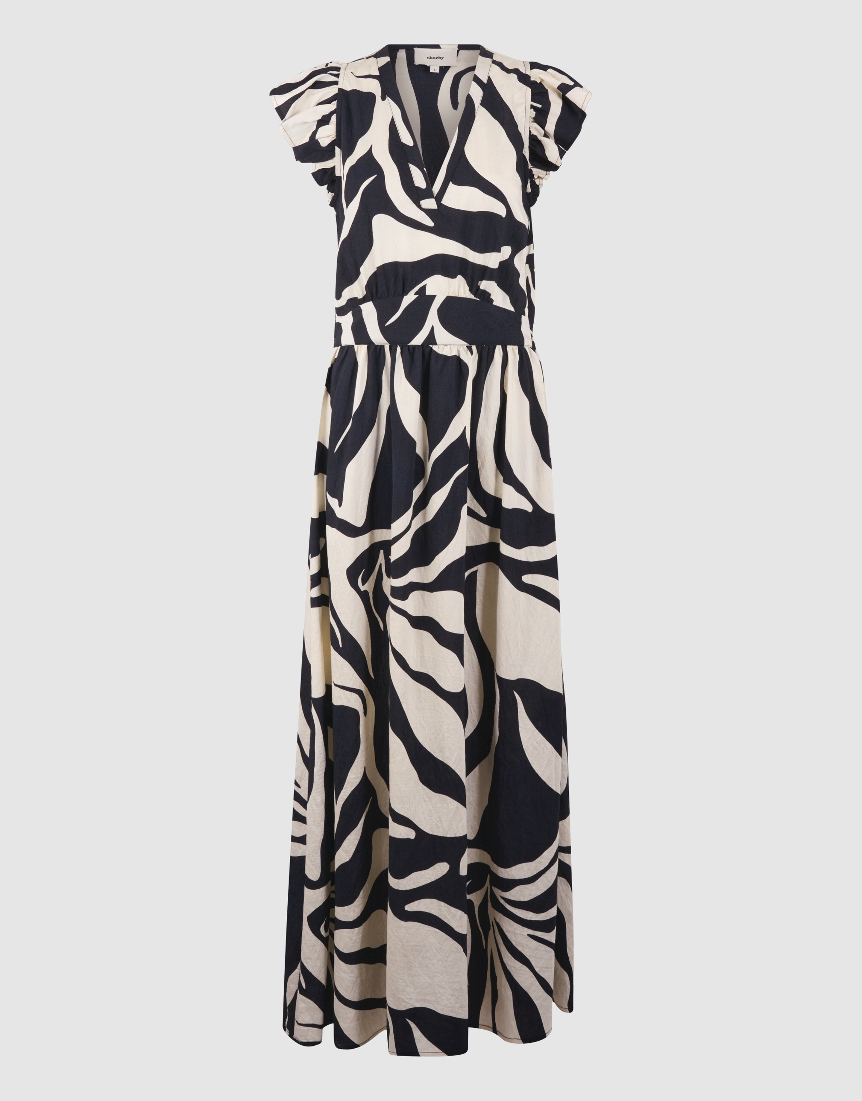 Printed Maxi Jurk Zwart SHOEBY WOMEN