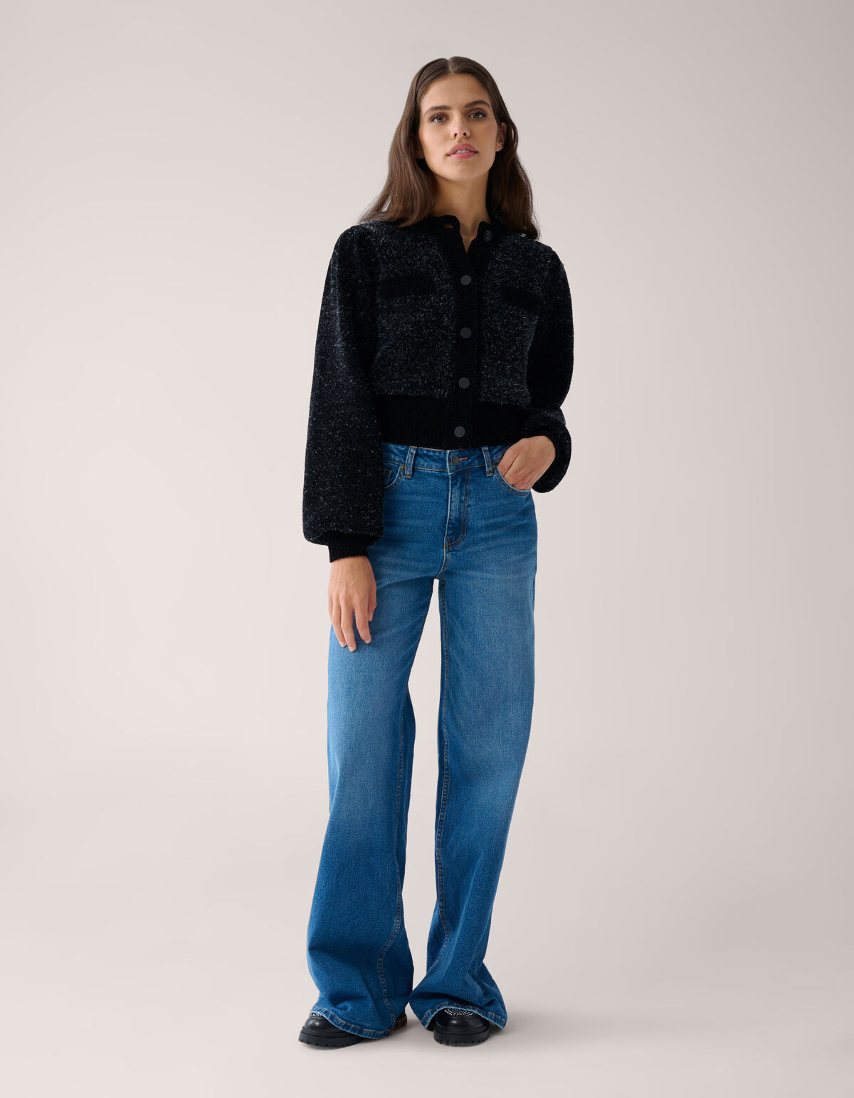 Turn Up Wide Leg Fit Jeans Mediumstone By Mieke SHOEBY WOMEN