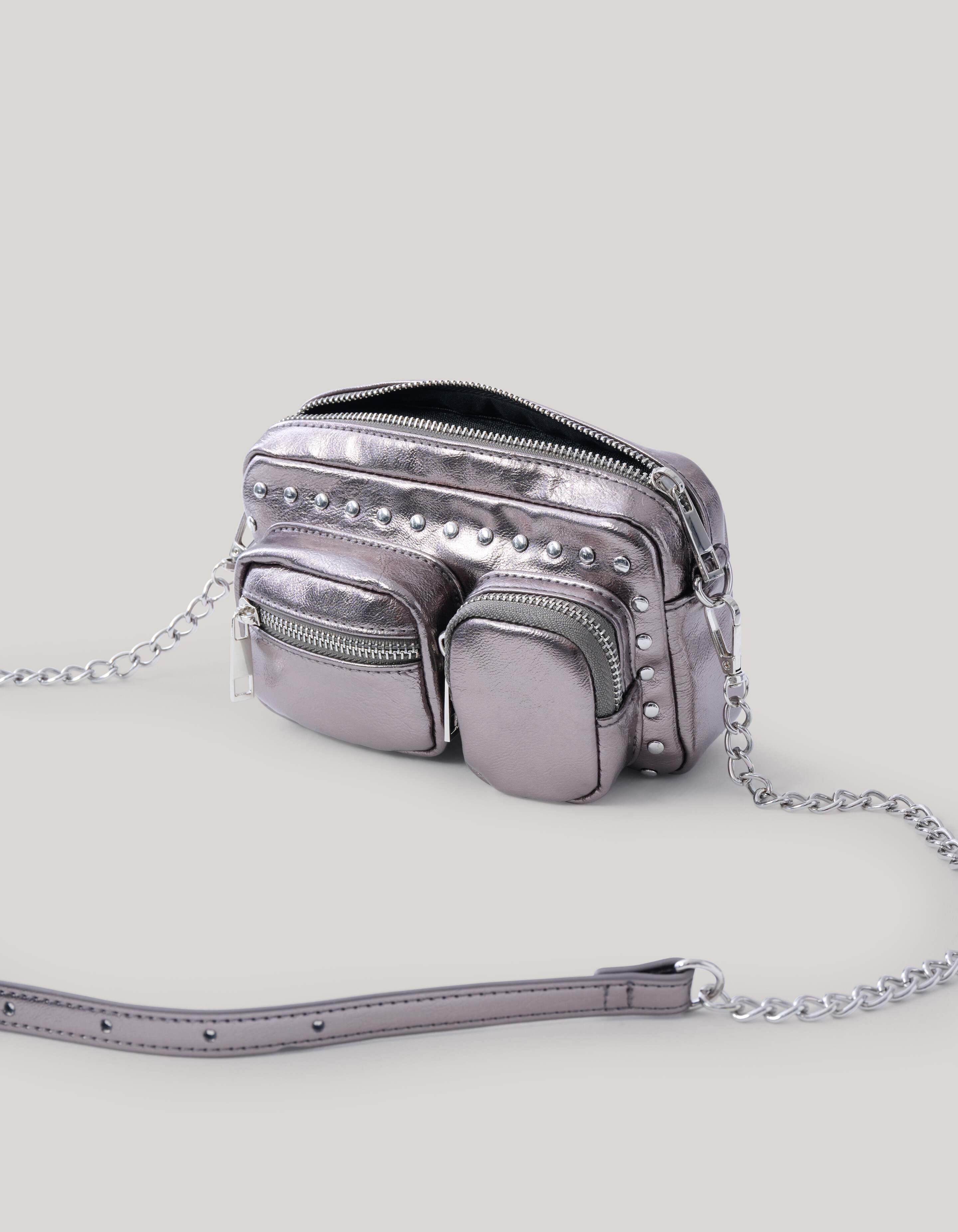 Studded Pocket Tas Zilver SHOEBY ACCESSOIRES