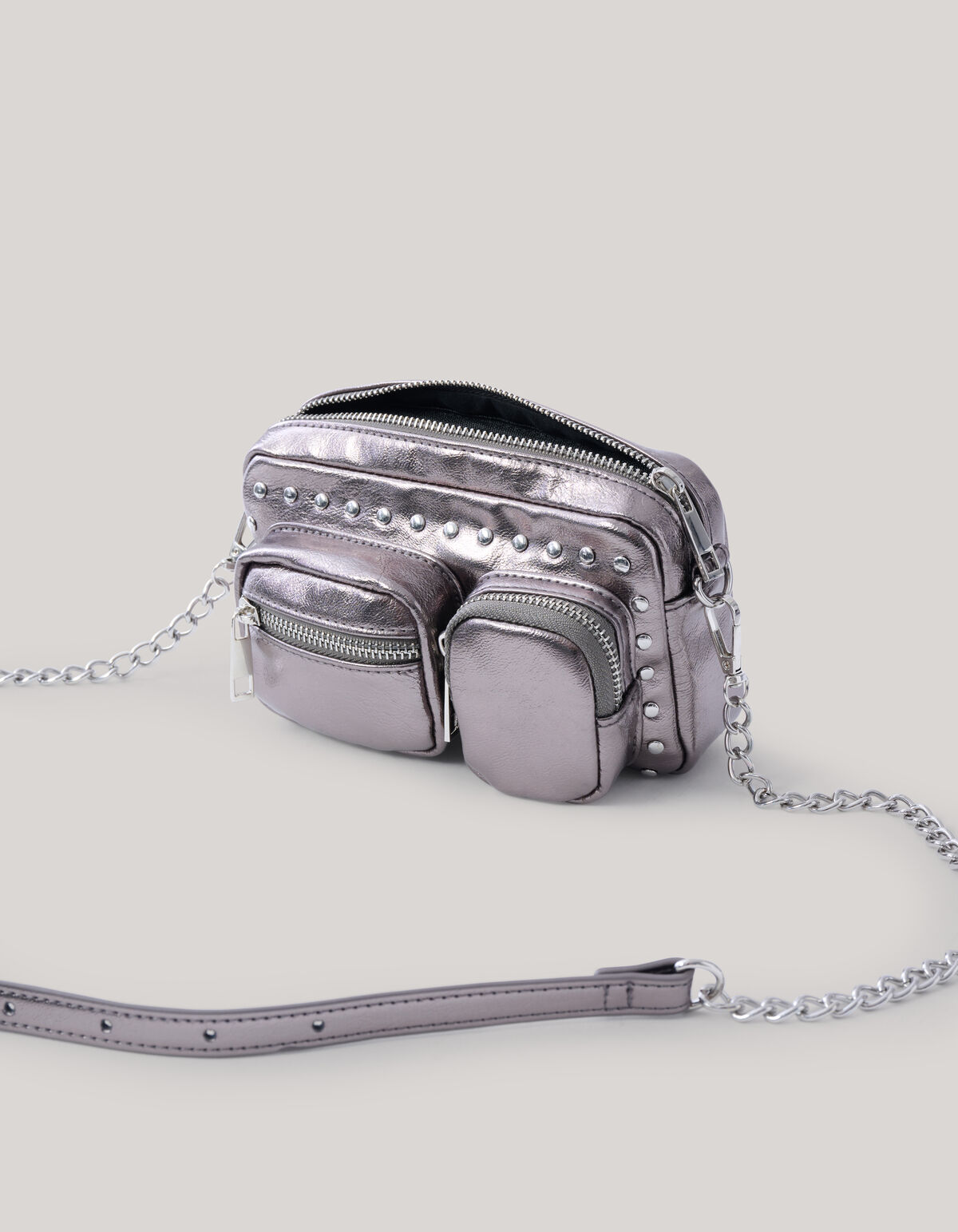 Studded Pocket Tas Zilver SHOEBY ACCESSOIRES