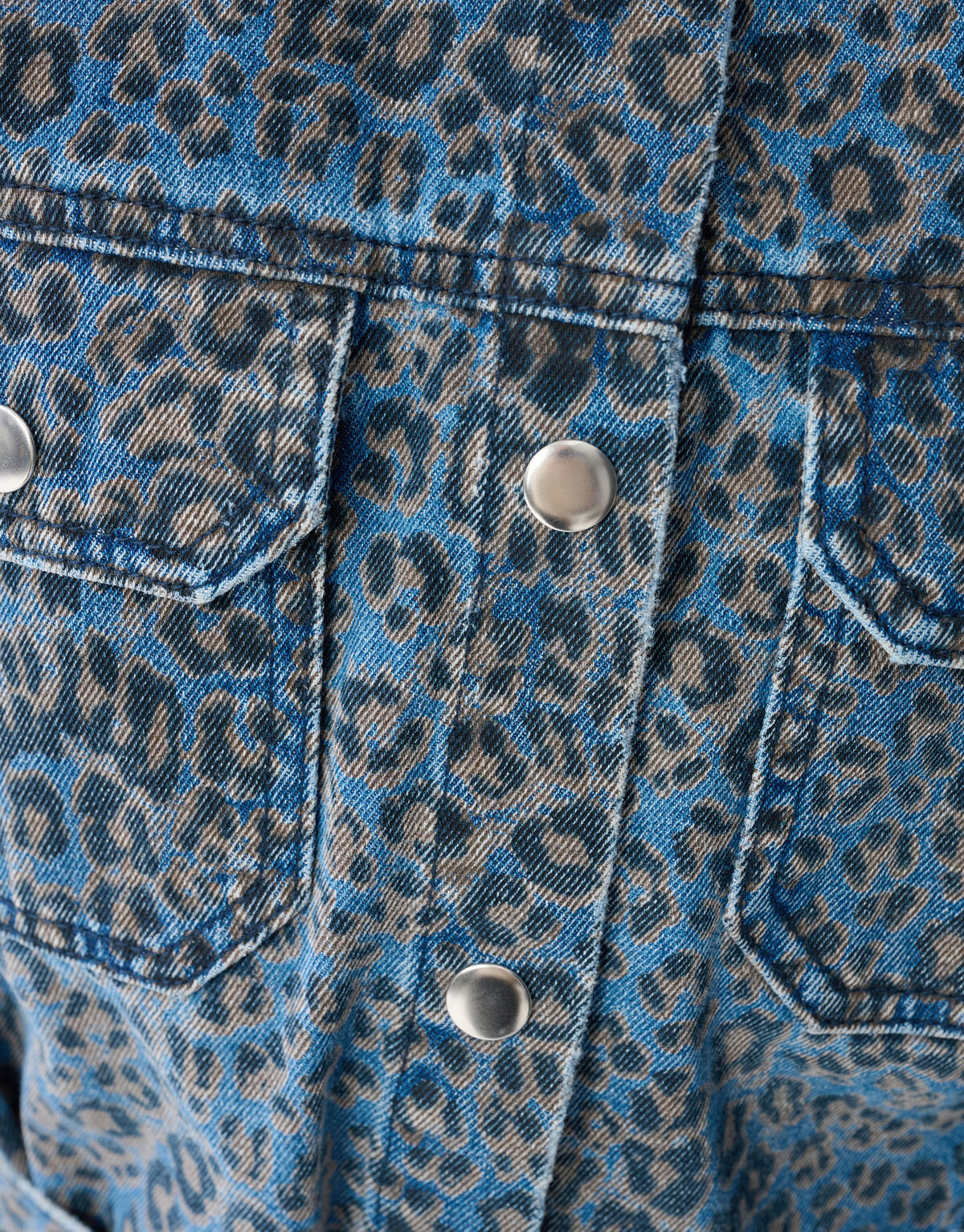 Denim Leopard Jumspuit Blauw SHOEBY GIRLS