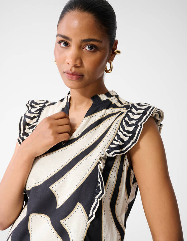 Printed Top Zwart SHOEBY WOMEN