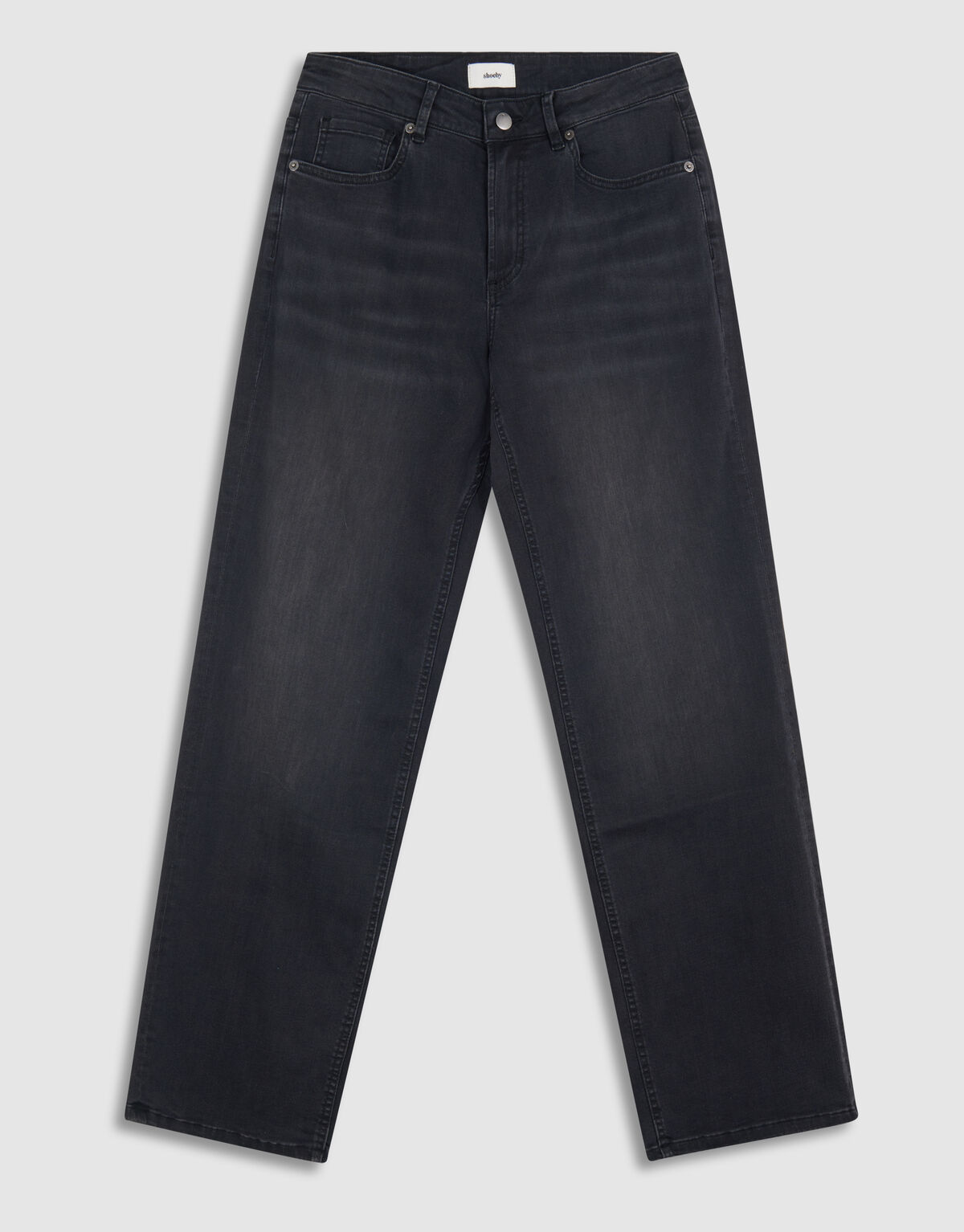 Straight Fit Jeans Donkergrijs SHOEBY WOMEN