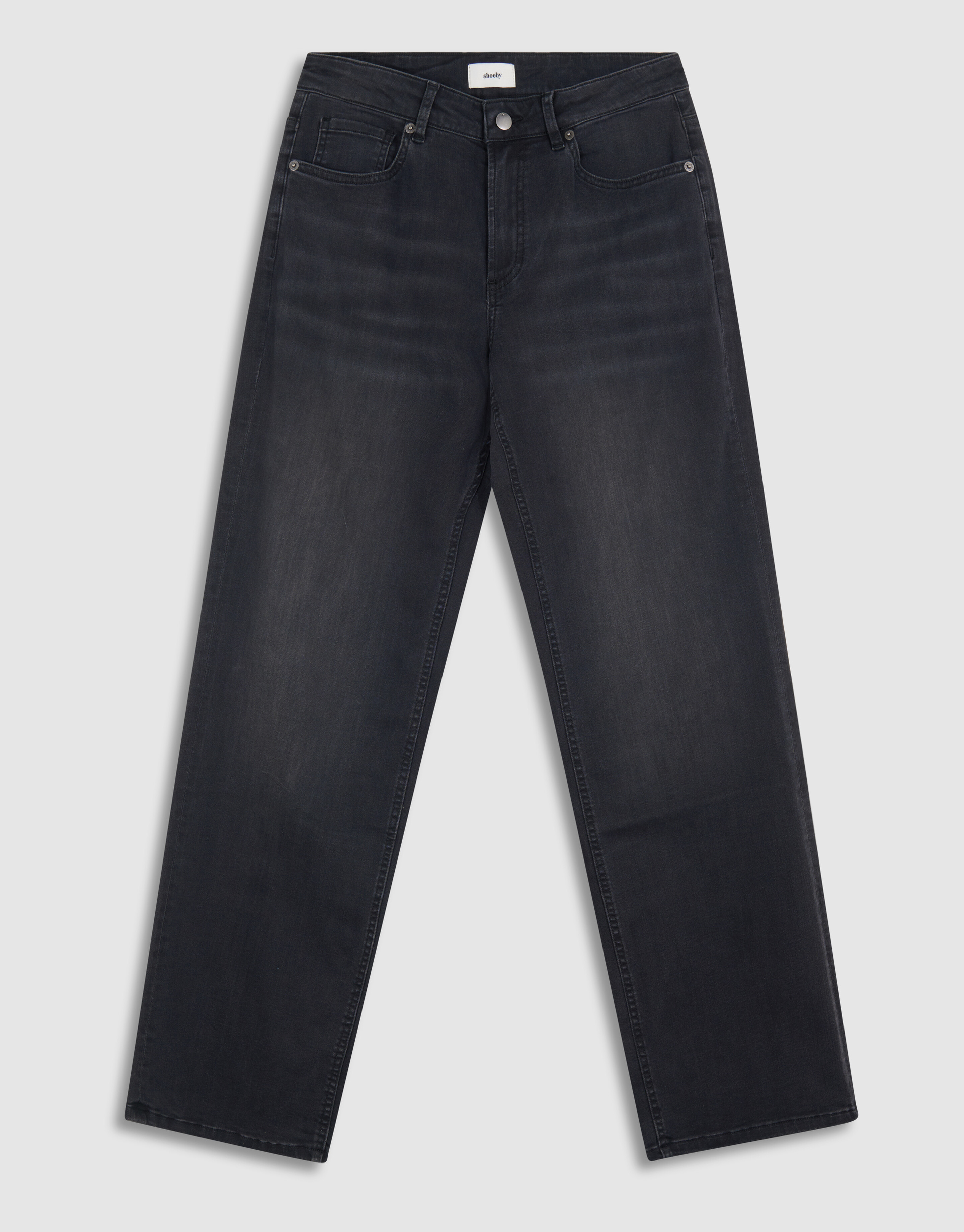 Straight Fit Jeans Donkergrijs SHOEBY WOMEN