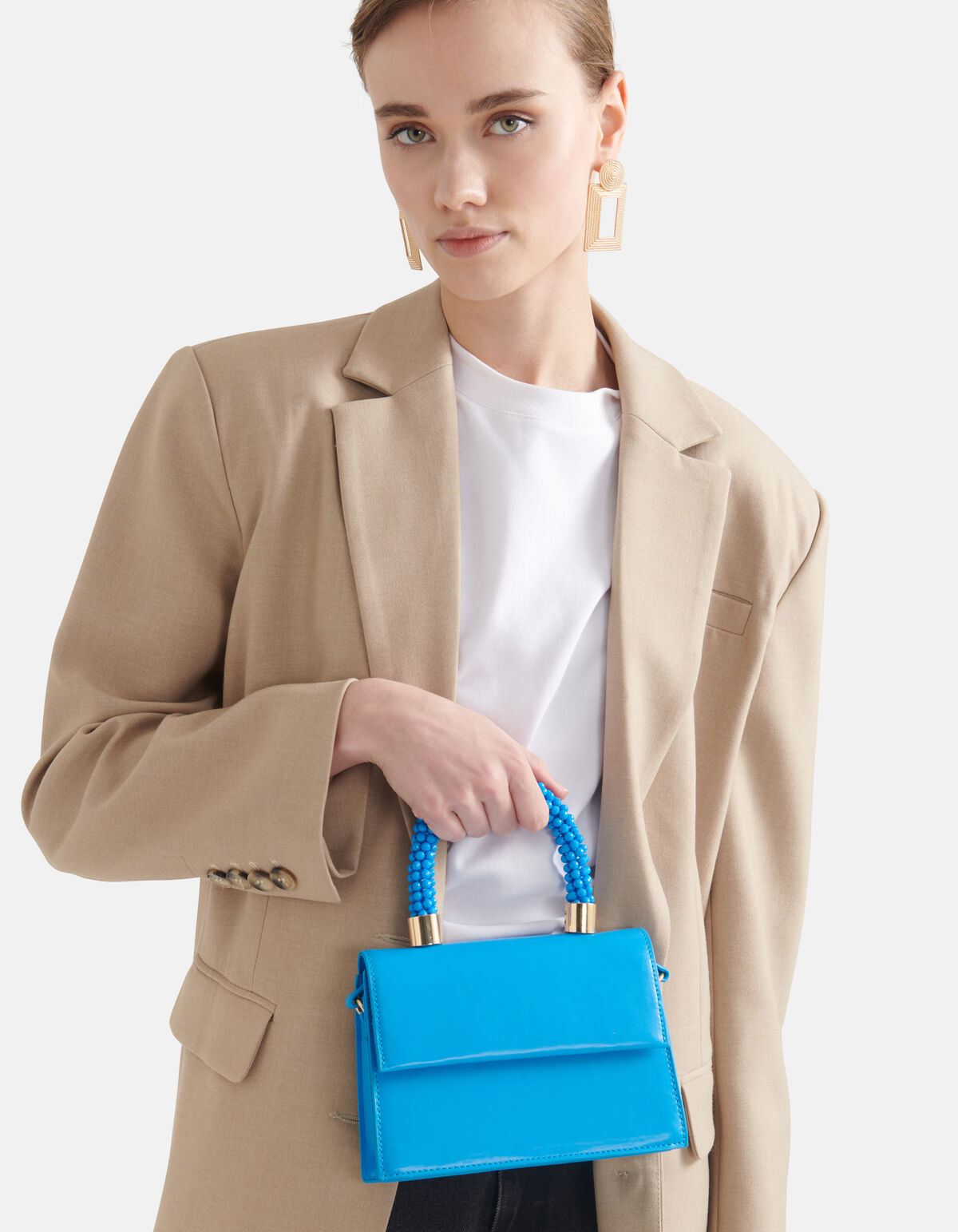 Kralen Mini Tas Blauw SHOEBY ACCESSOIRES