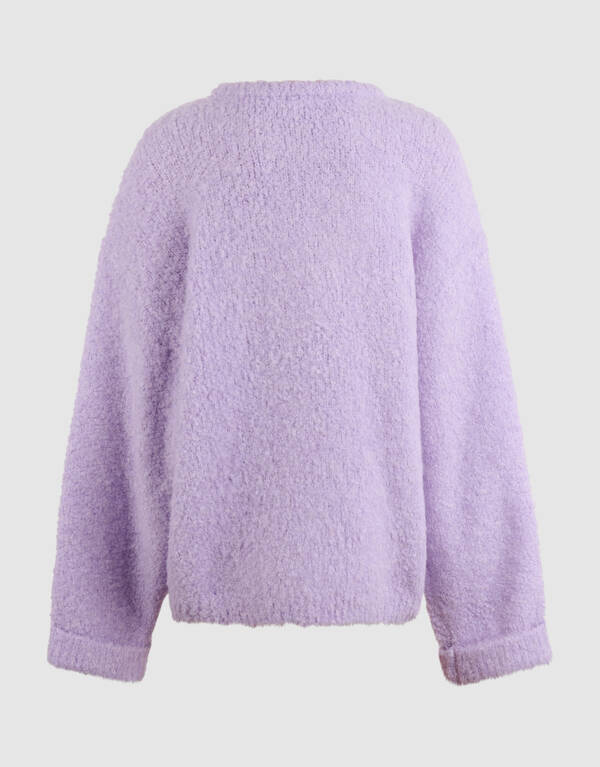 Oversized Gebreide Trui Paars SHOEBY GIRLS