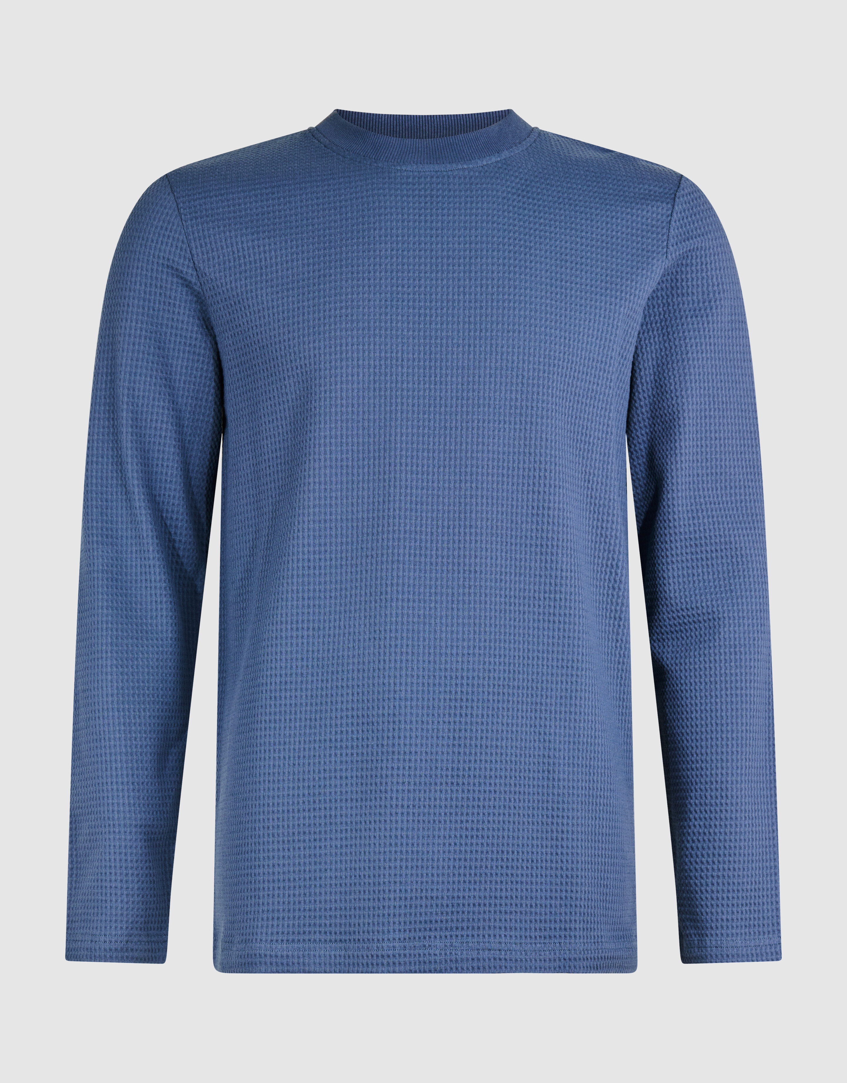 Structuur Longsleeve T-shirt Blauw SHOEBY MEN