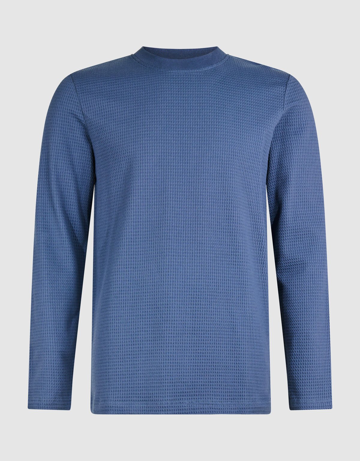 Structuur Longsleeve T-shirt Blauw SHOEBY MEN